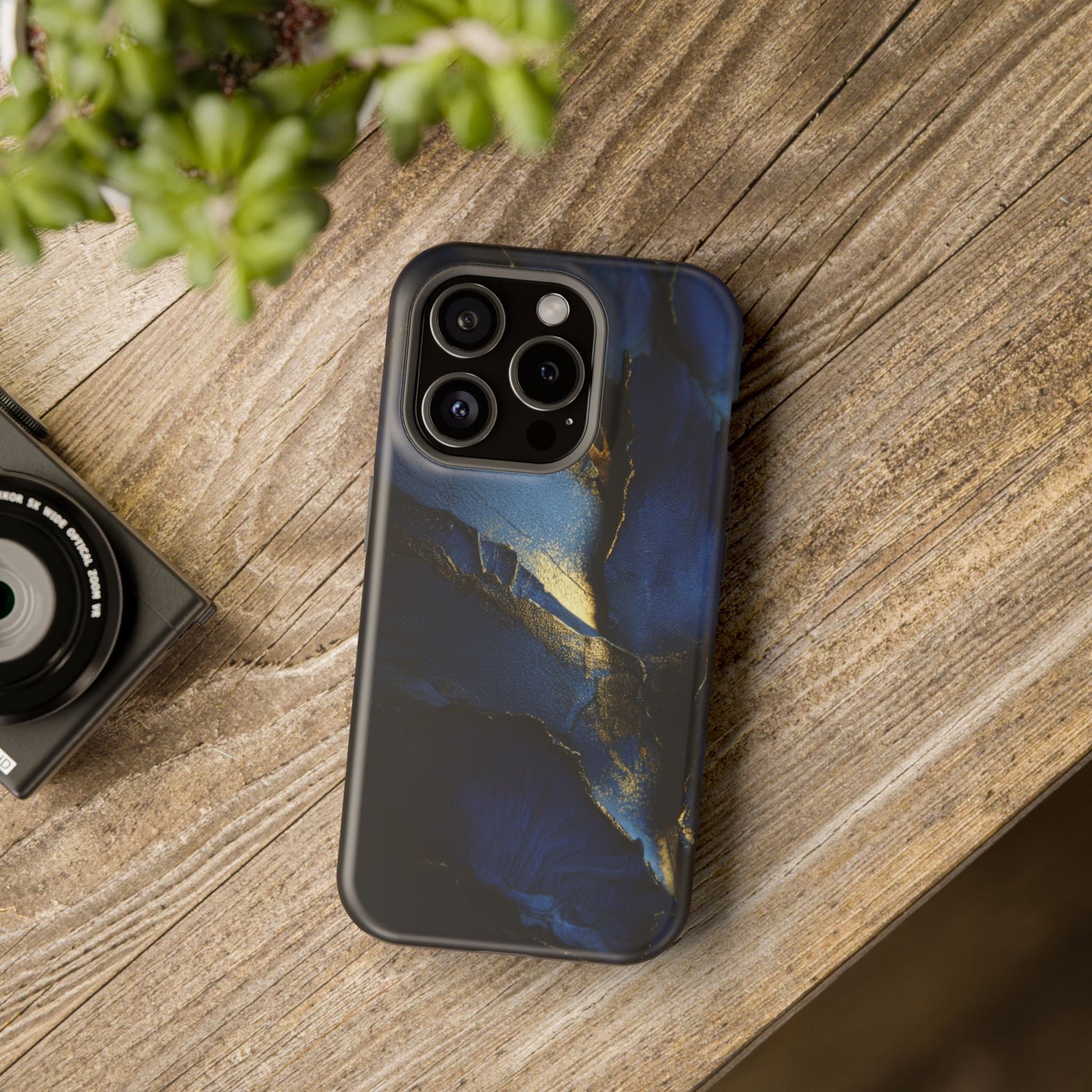 Phone Case - Blue and Gold 8k HD Design - Magnetic Tough Cases Printify