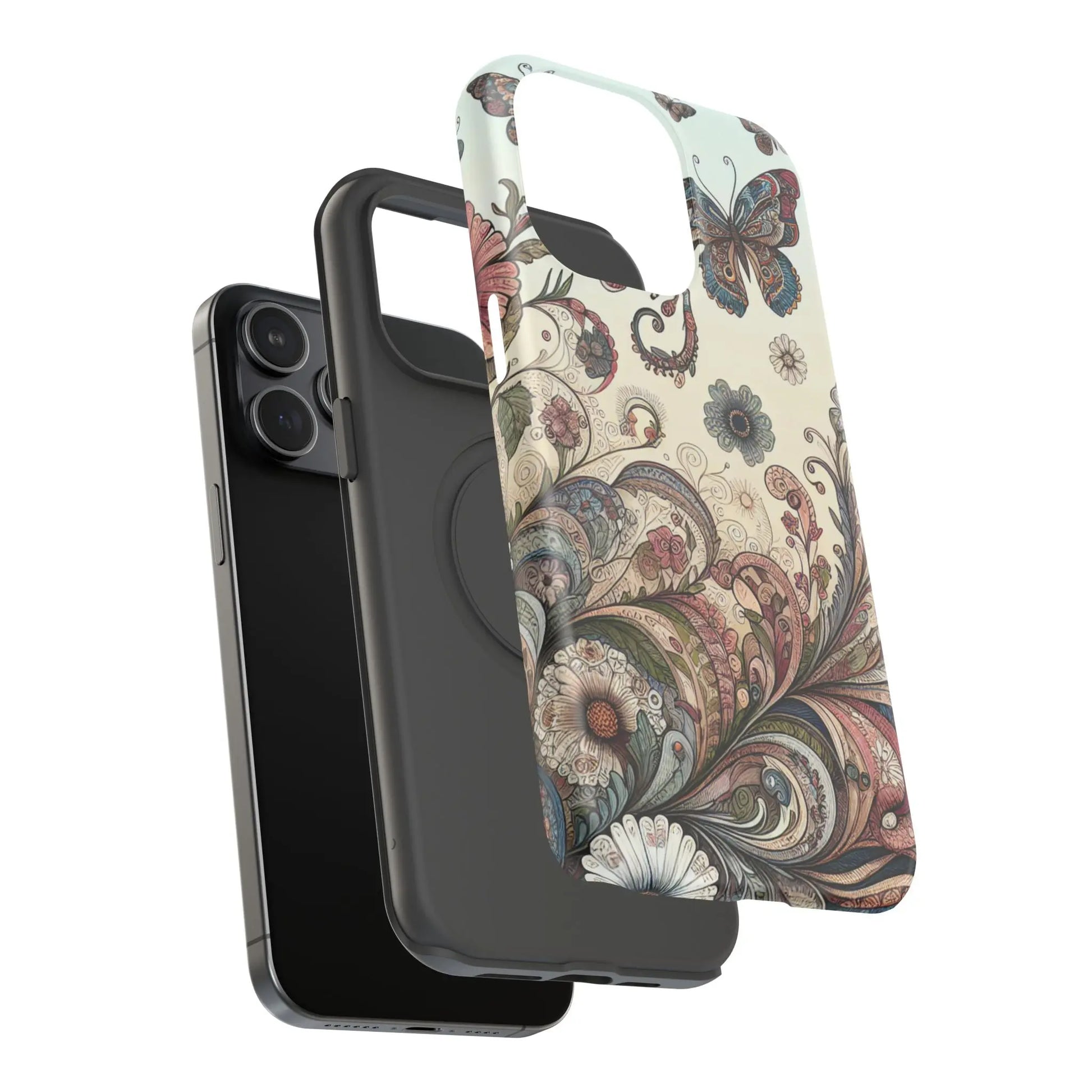 Phone Cases Whimsical Butterflies and Sunflowers Design Printify