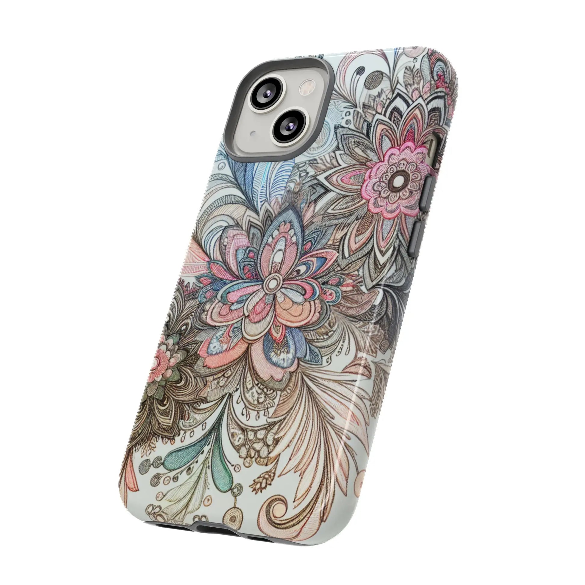 Floral Phone Case, Tough Cases, Protective mobile cover for flower lovers, Gift for her, Stylish phone accessory, Unique floral [...] Printify