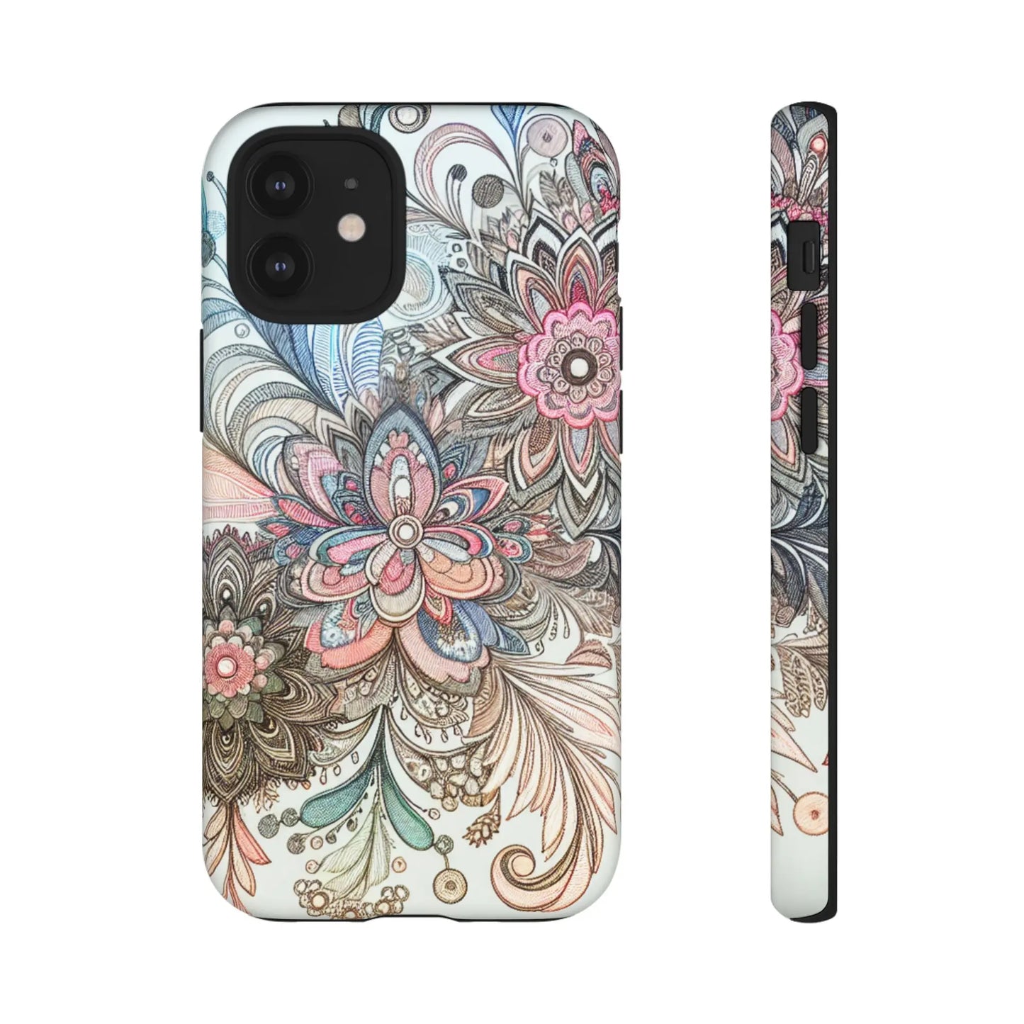 Floral Phone Case, Tough Cases, Protective mobile cover for flower lovers, Gift for her, Stylish phone accessory, Unique floral [...] Printify