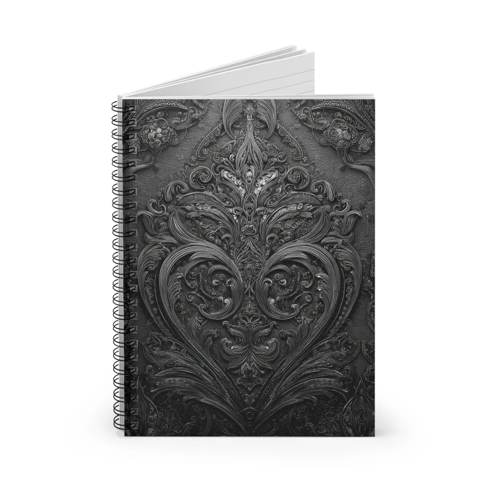 Spiral Notebook - Gothic Lace Texture Journal Printify