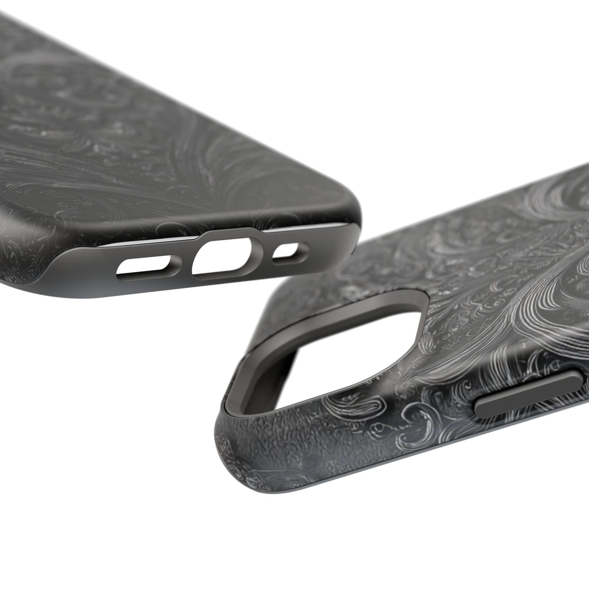 Phone Cases - Elegant Vintage Black Lace Design Printify