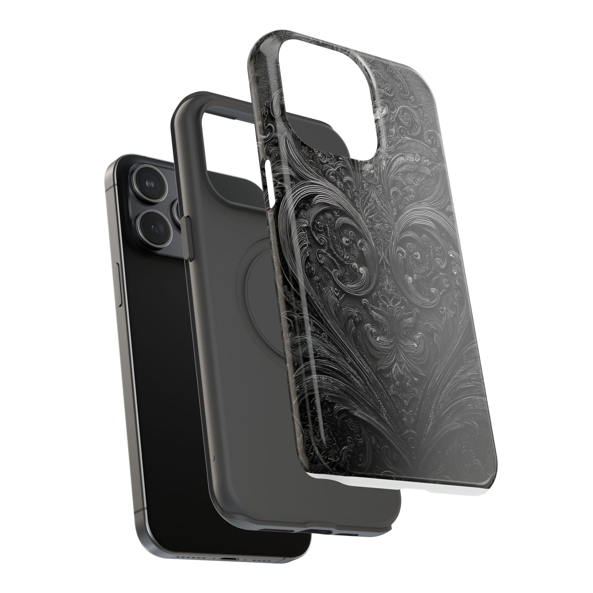 Phone Cases - Elegant Vintage Black Lace Design Printify