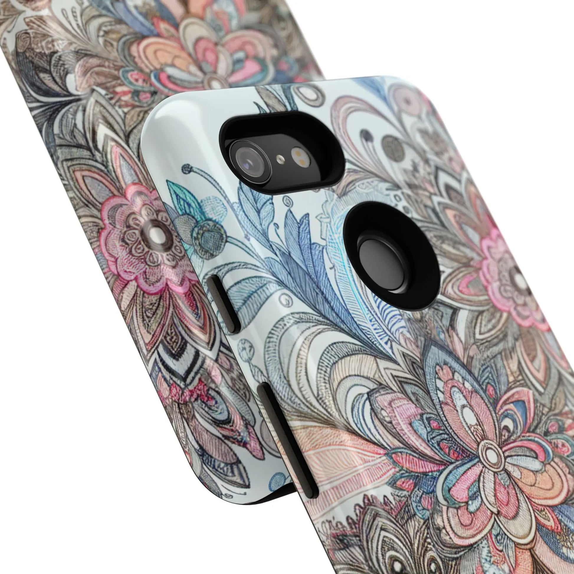 Floral Phone Case, Tough Cases, Protective mobile cover for flower lovers, Gift for her, Stylish phone accessory, Unique floral [...] Printify
