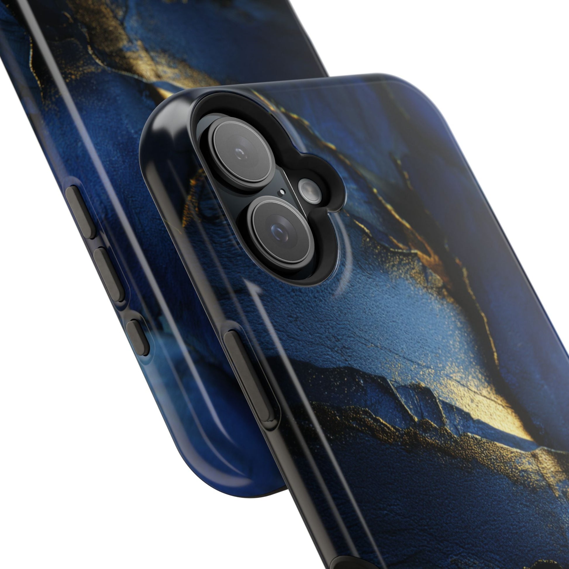 Phone Case - Blue and Gold 8k HD Design - Magnetic Tough Cases Printify