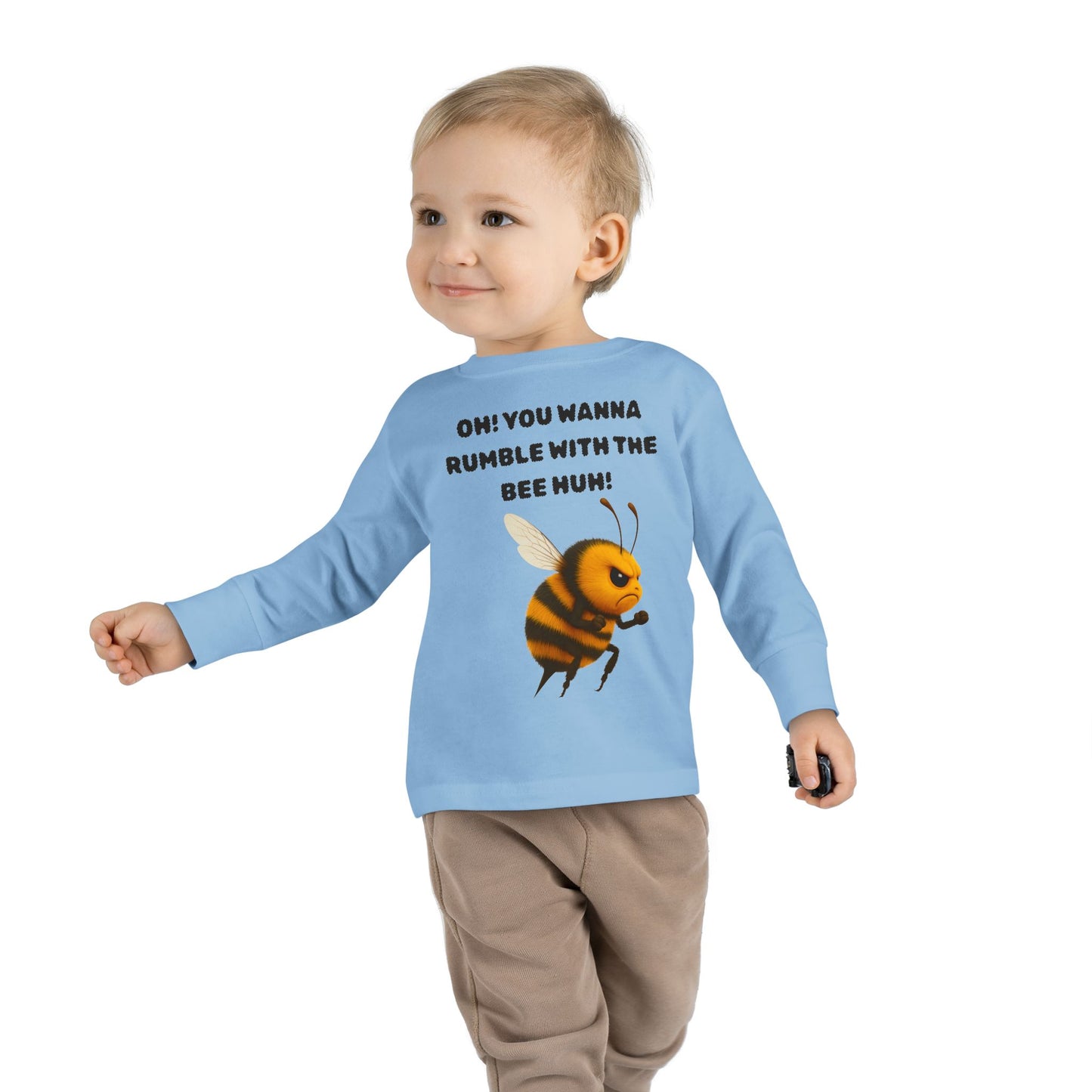 Funny Bee Rumble Youth Long Sleeve Tee