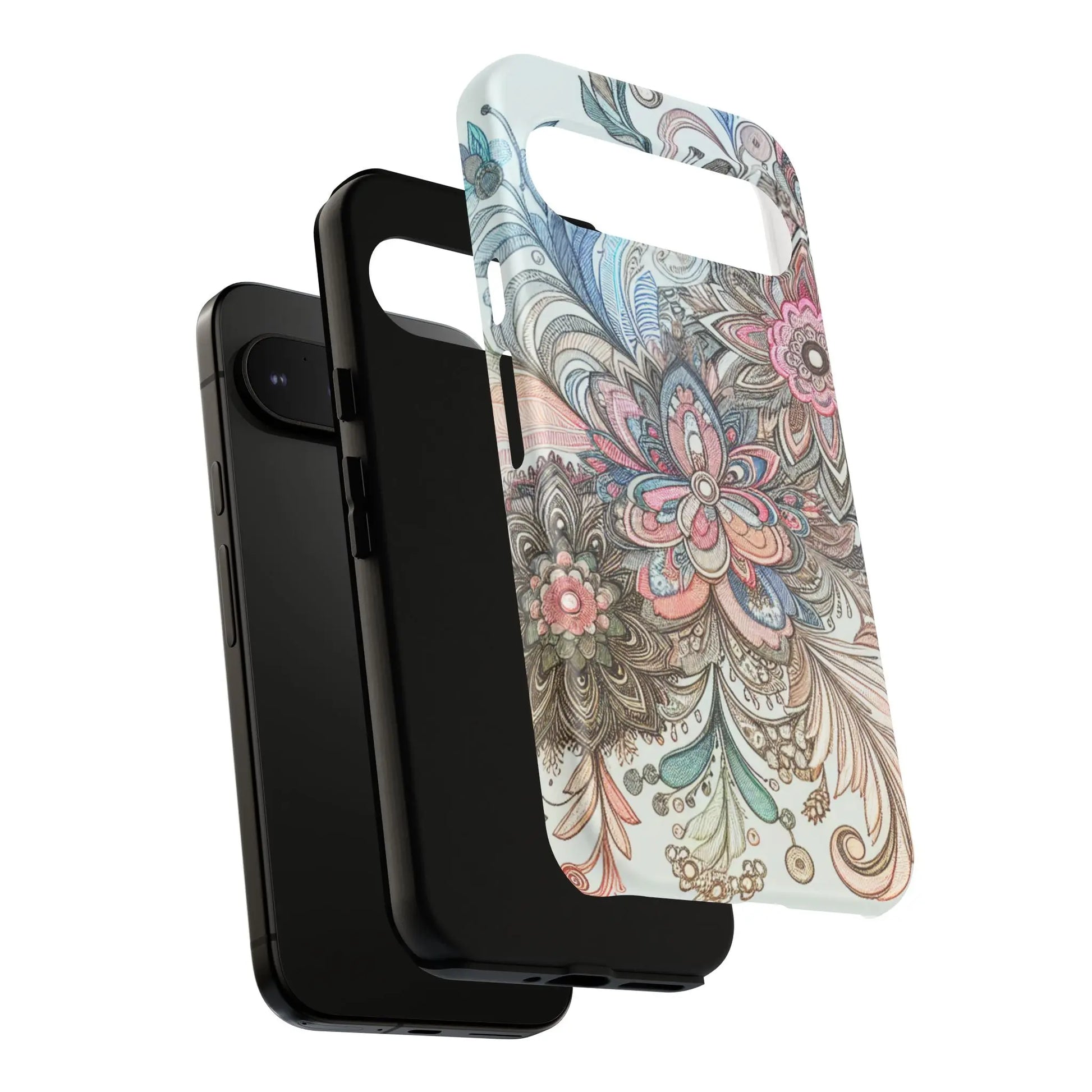 Floral Phone Case, Tough Cases, Protective mobile cover for flower lovers, Gift for her, Stylish phone accessory, Unique floral [...] Printify