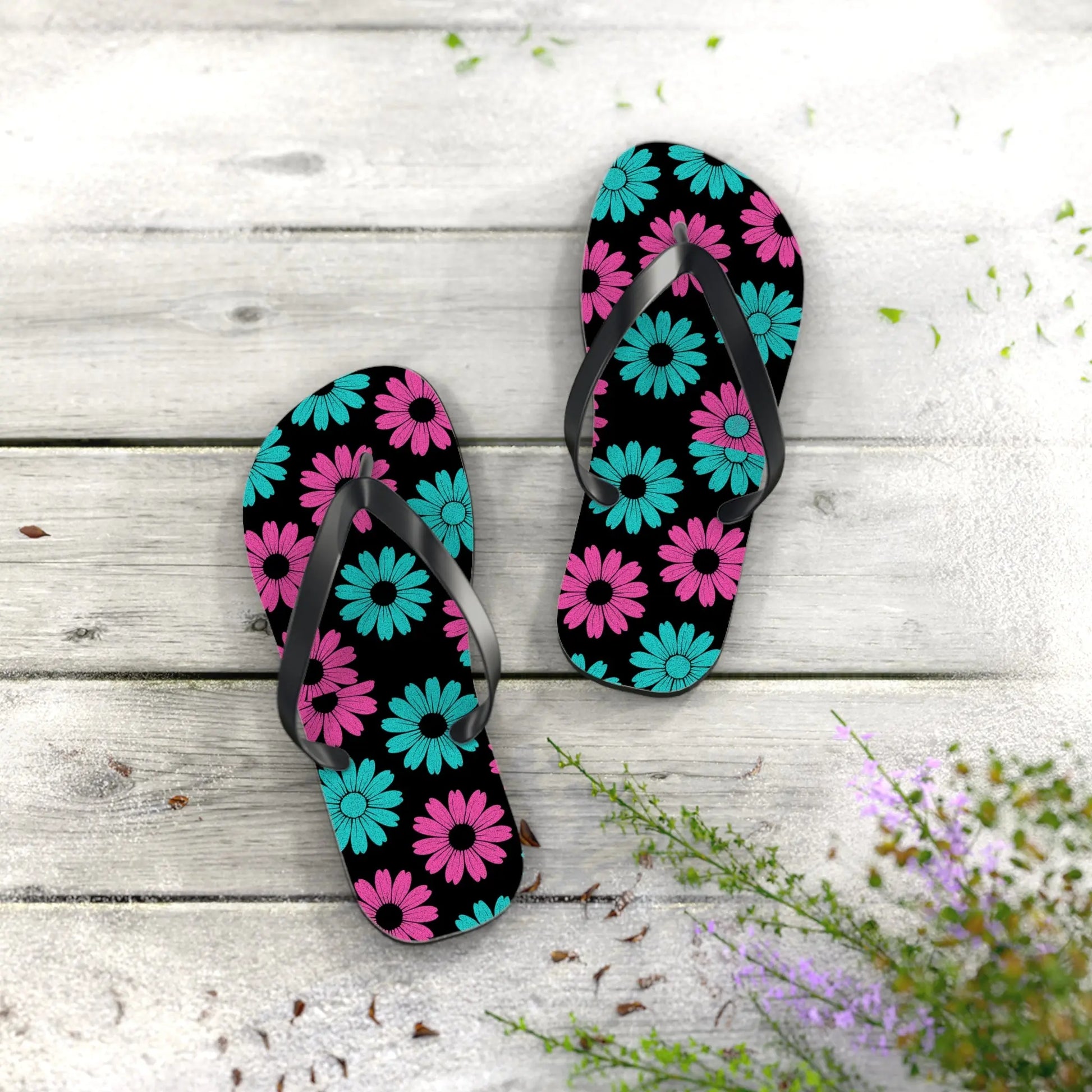 Flip Flops - Pop Art Floral Design Printify