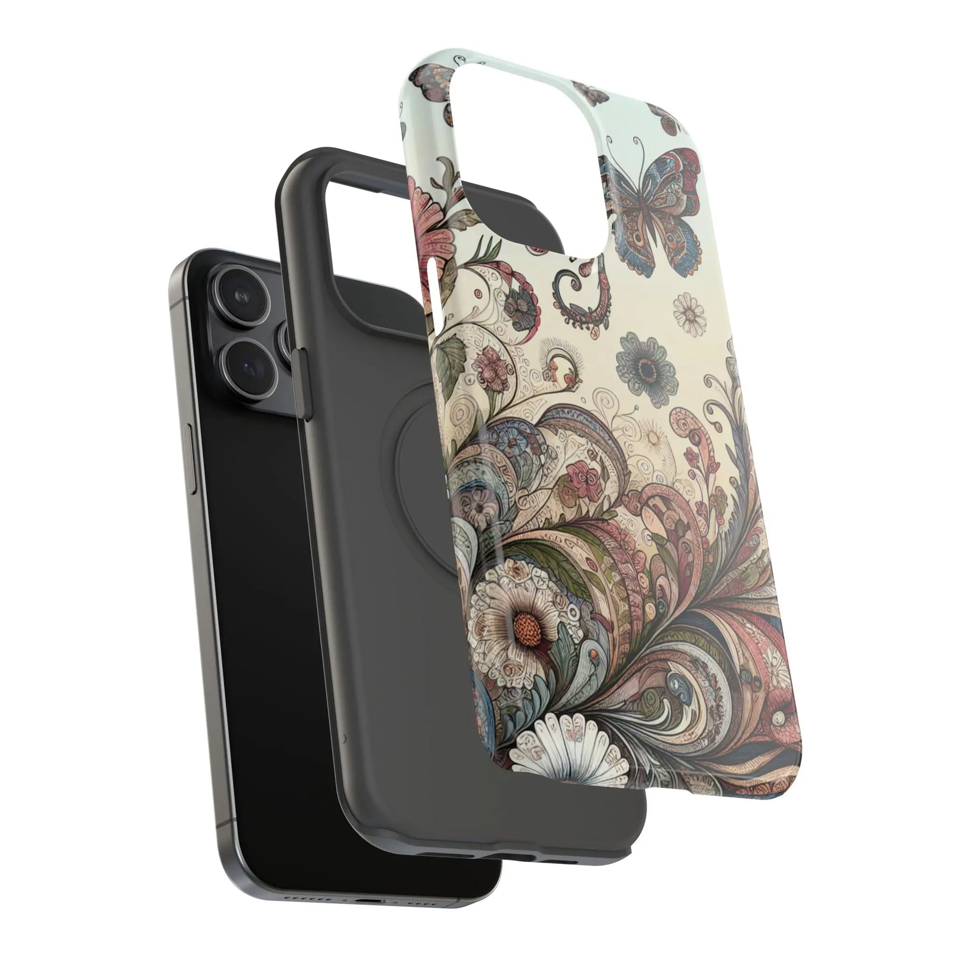 Phone Cases Whimsical Butterflies and Sunflowers Design Printify