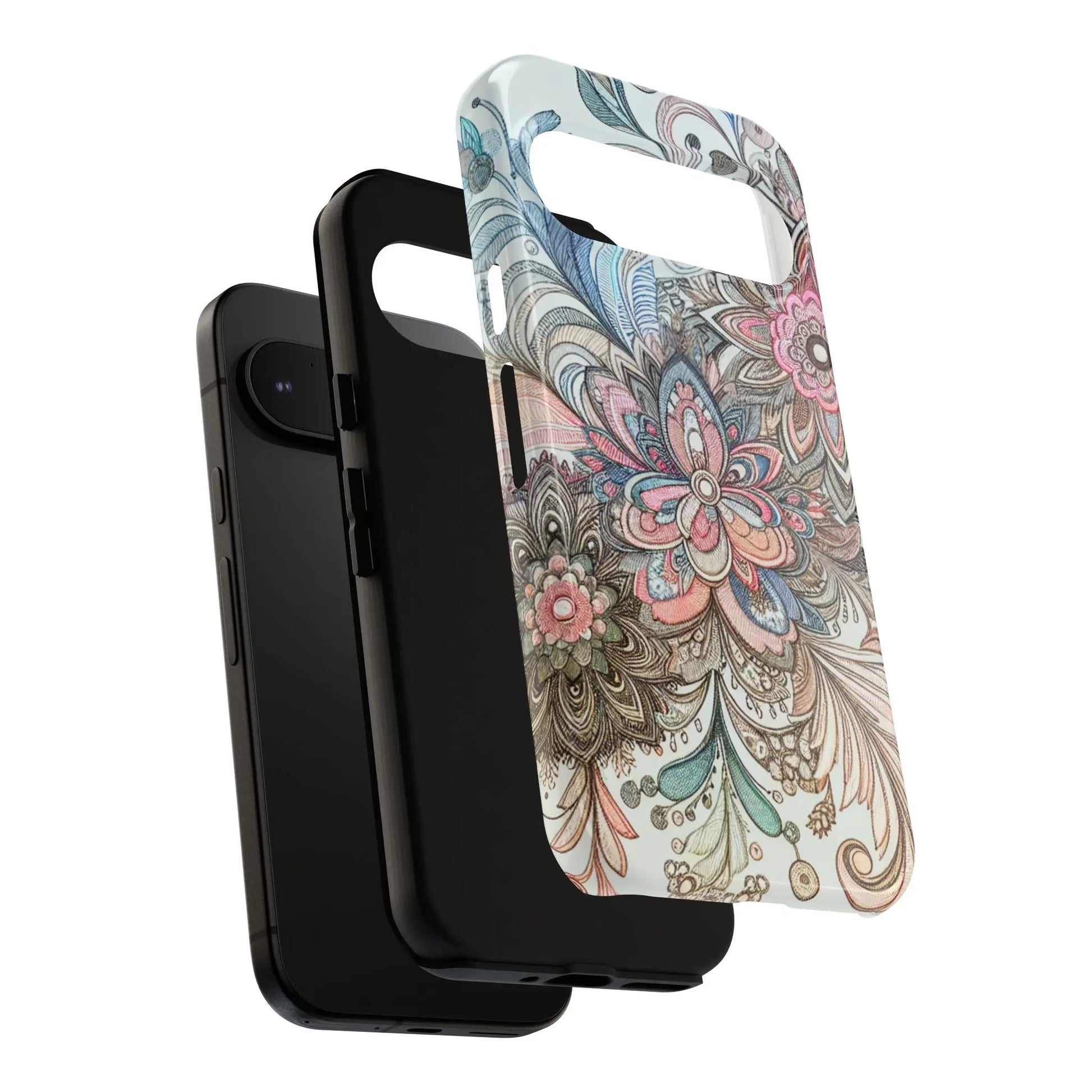 Floral Phone Case, Tough Cases, Protective mobile cover for flower lovers, Gift for her, Stylish phone accessory, Unique floral [...] Printify