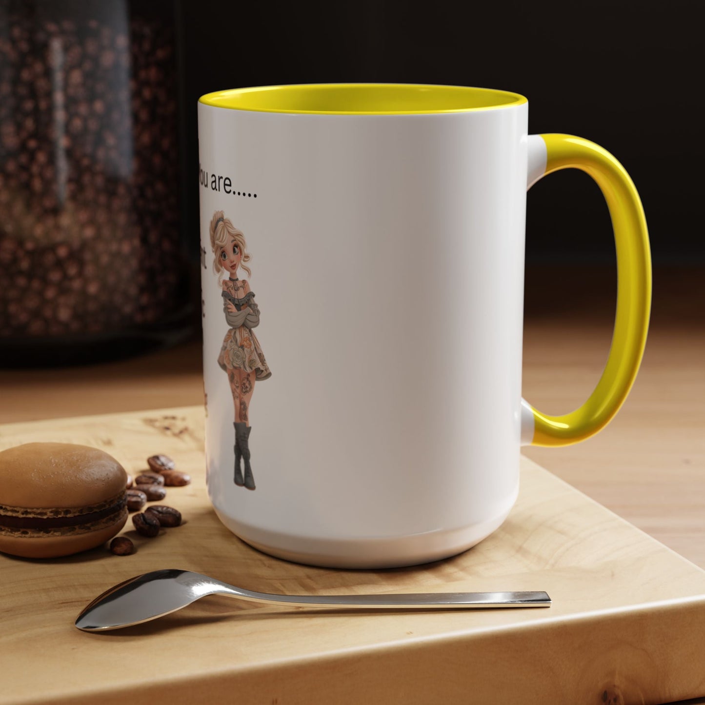Funny IDGAF Mug, Sarcastic Coffee Cup, Design on (Front) Novelty Gift for Friends, Coworkers, 11oz, 15oz Printify