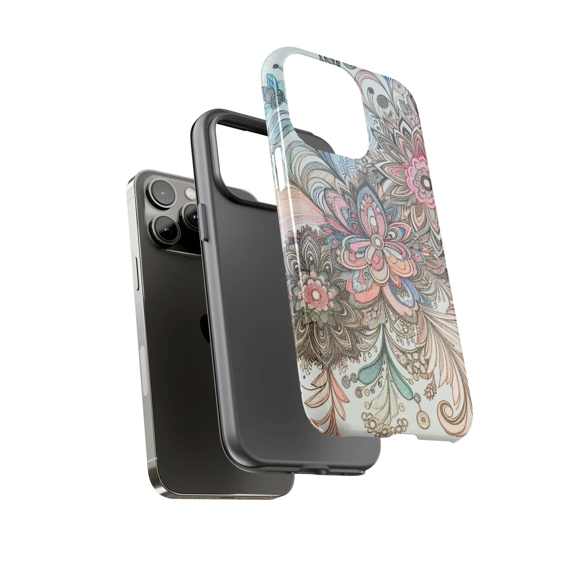 Floral Phone Case, Tough Cases, Protective mobile cover for flower lovers, Gift for her, Stylish phone accessory, Unique floral [...] Printify