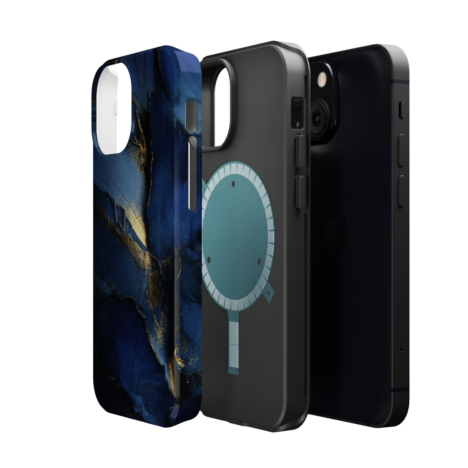 Phone Case - Blue and Gold 8k HD Design - Magnetic Tough Cases Printify