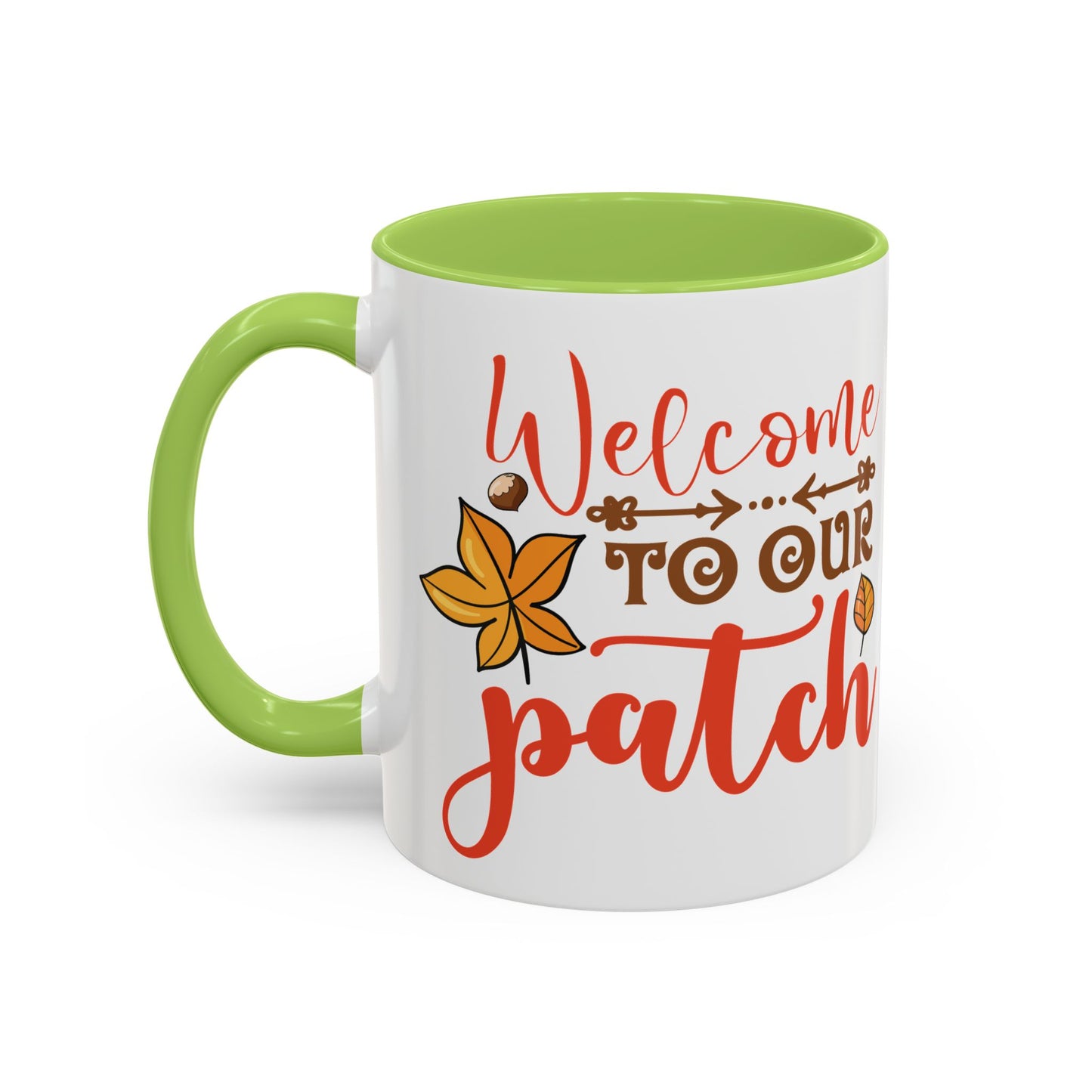 Accent Coffee Mug - Welcome to Our Patch Pumpkin Family Design
