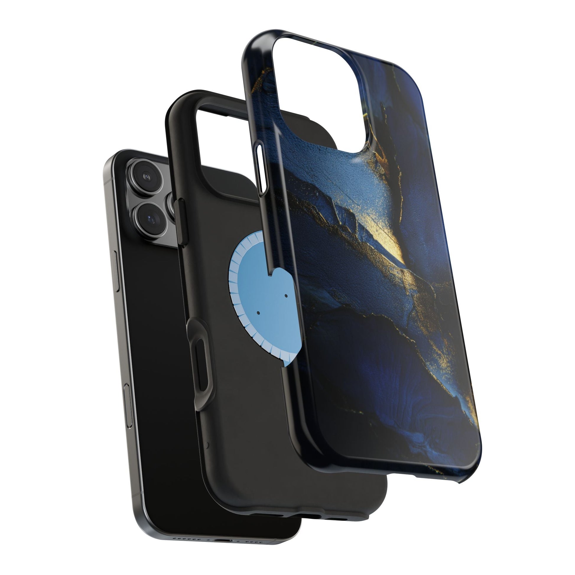 Phone Case - Blue and Gold 8k HD Design - Magnetic Tough Cases Printify