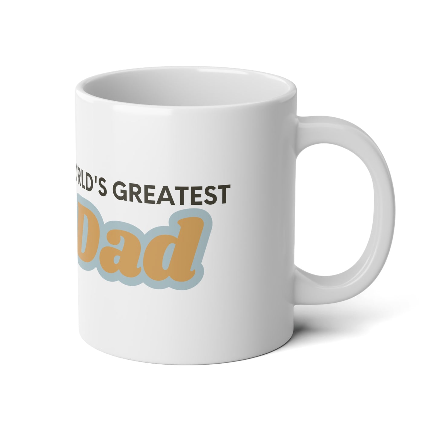 Happy Birthday Jumbo Mug, 20oz Gift for Dad, Fun Coffee Mug, Great for Father's Day, Jazz Music Lover, Unique Dad Gift