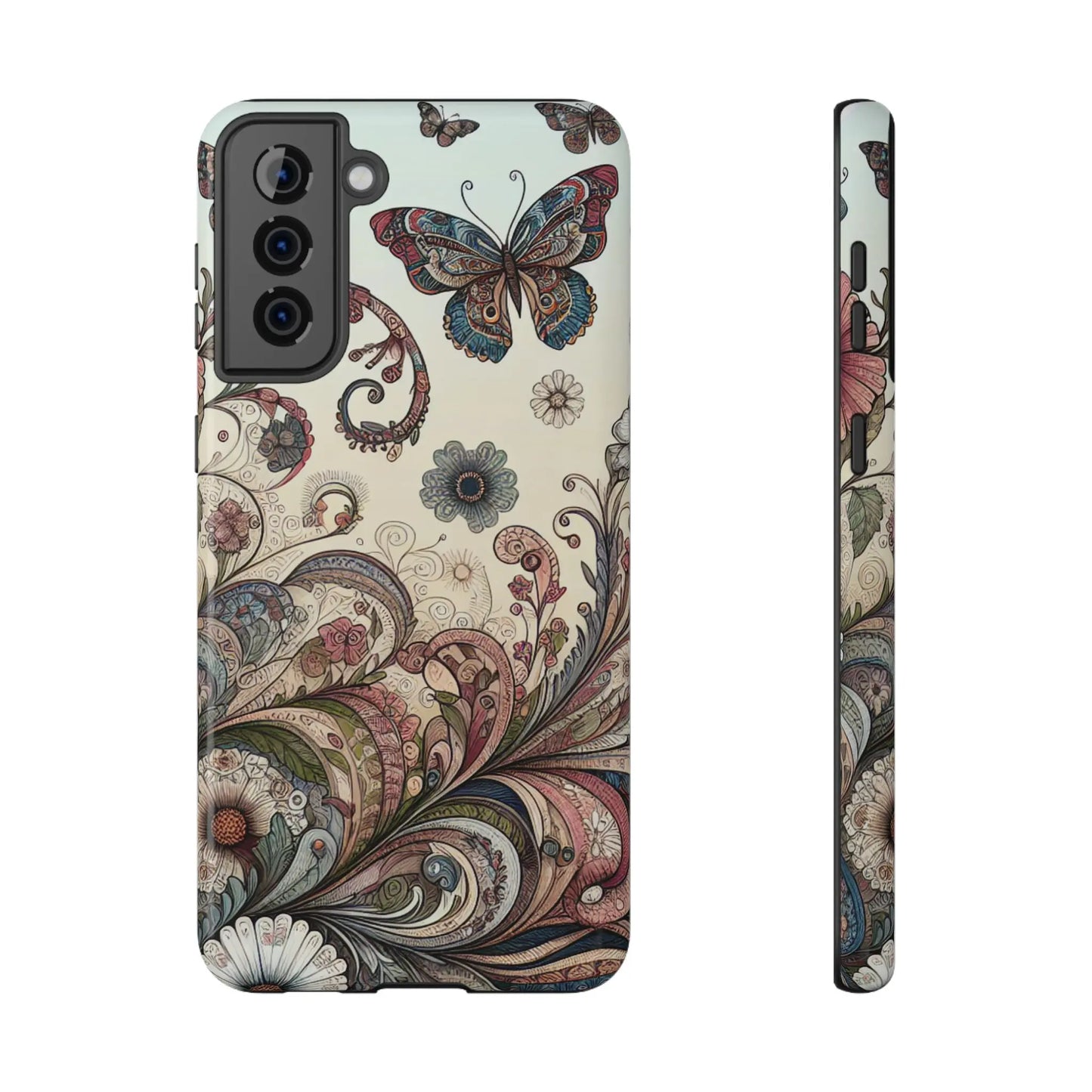 Phone Cases Whimsical Butterflies and Sunflowers Design Printify