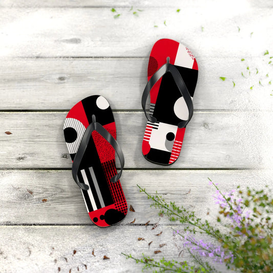 Flip Flops Ladybug Color inspired Geometric Patterns Printify