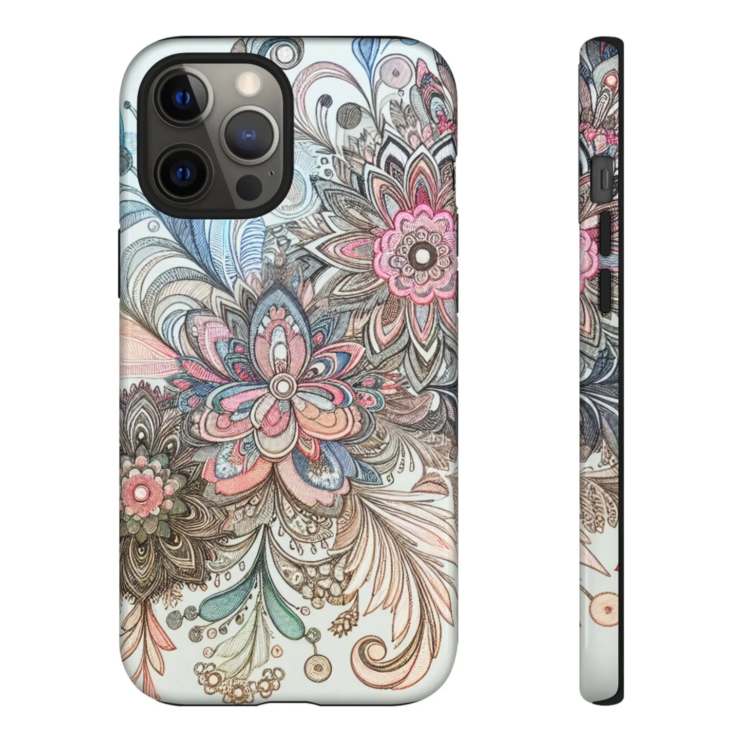Floral Phone Case, Tough Cases, Protective mobile cover for flower lovers, Gift for her, Stylish phone accessory, Unique floral [...] Printify