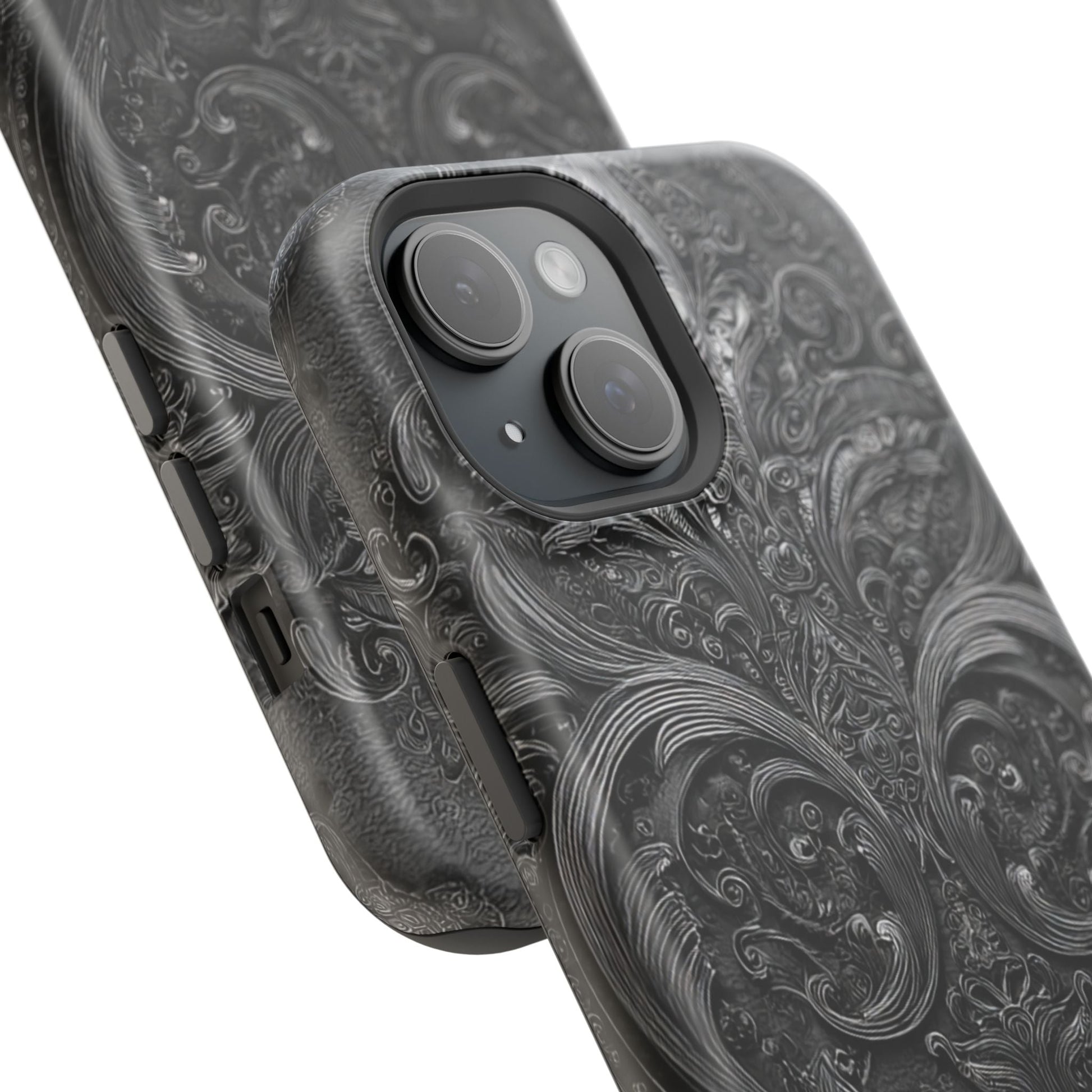 Phone Cases - Elegant Vintage Black Lace Design Printify