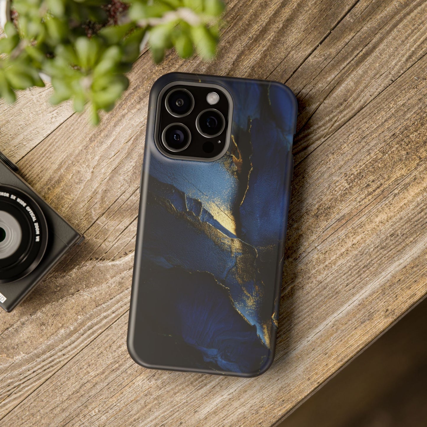 Phone Case - Blue and Gold 8k HD Design - Magnetic Tough Cases Printify