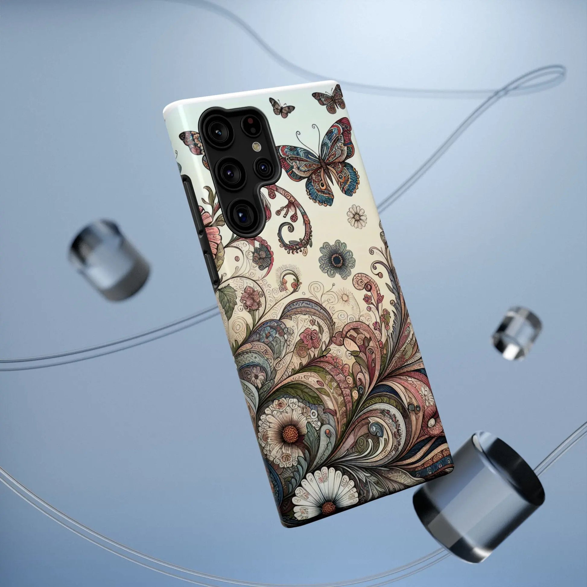 Phone Cases Whimsical Butterflies and Sunflowers Design Printify