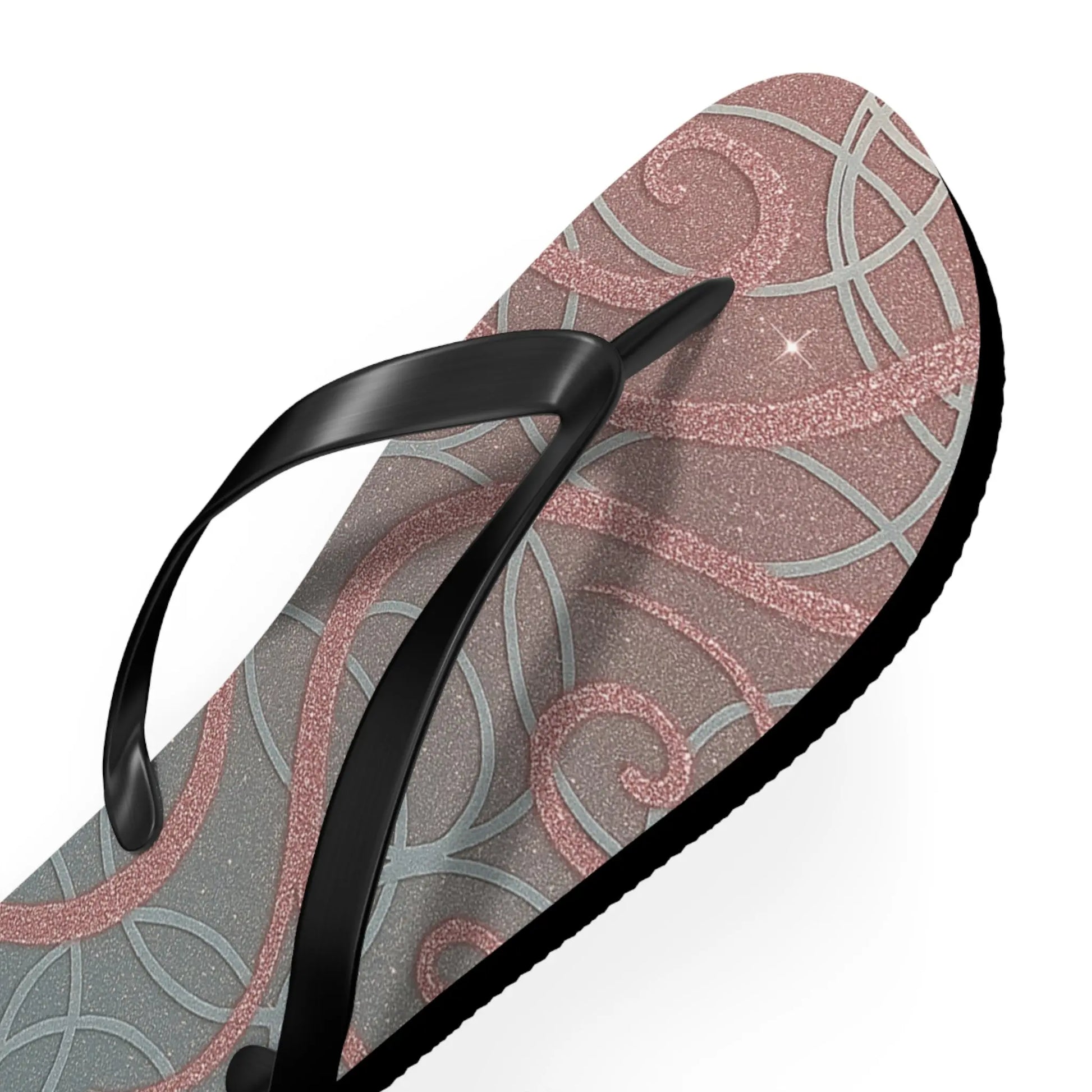 Elegant Swirl Flip Flops | Stylish Summer Footwear, Beach Vibes, Vacation Sandals, Poolside Comfort, Perfect Gift Printify
