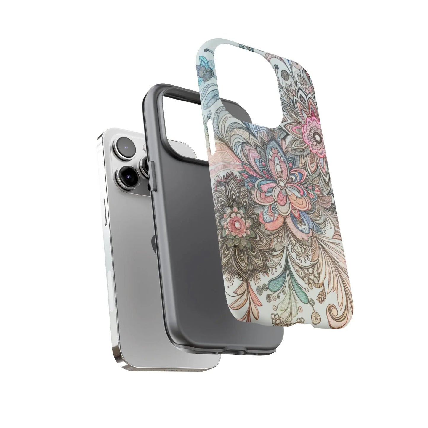 Floral Phone Case, Tough Cases, Protective mobile cover for flower lovers, Gift for her, Stylish phone accessory, Unique floral [...] Printify