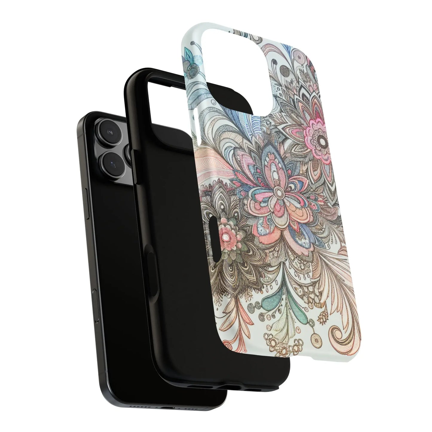 Floral Phone Case, Tough Cases, Protective mobile cover for flower lovers, Gift for her, Stylish phone accessory, Unique floral [...] Printify