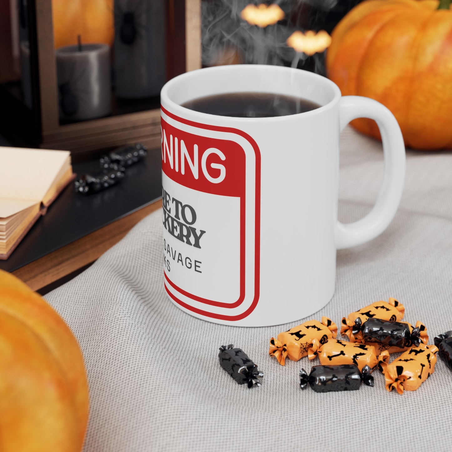 Warning Mug - Exposure to Dumbfuckery, Funny Coffee Cup, Gift for Friends, Office Humor, Snarky Coffee Mug, 11oz & 15oz
