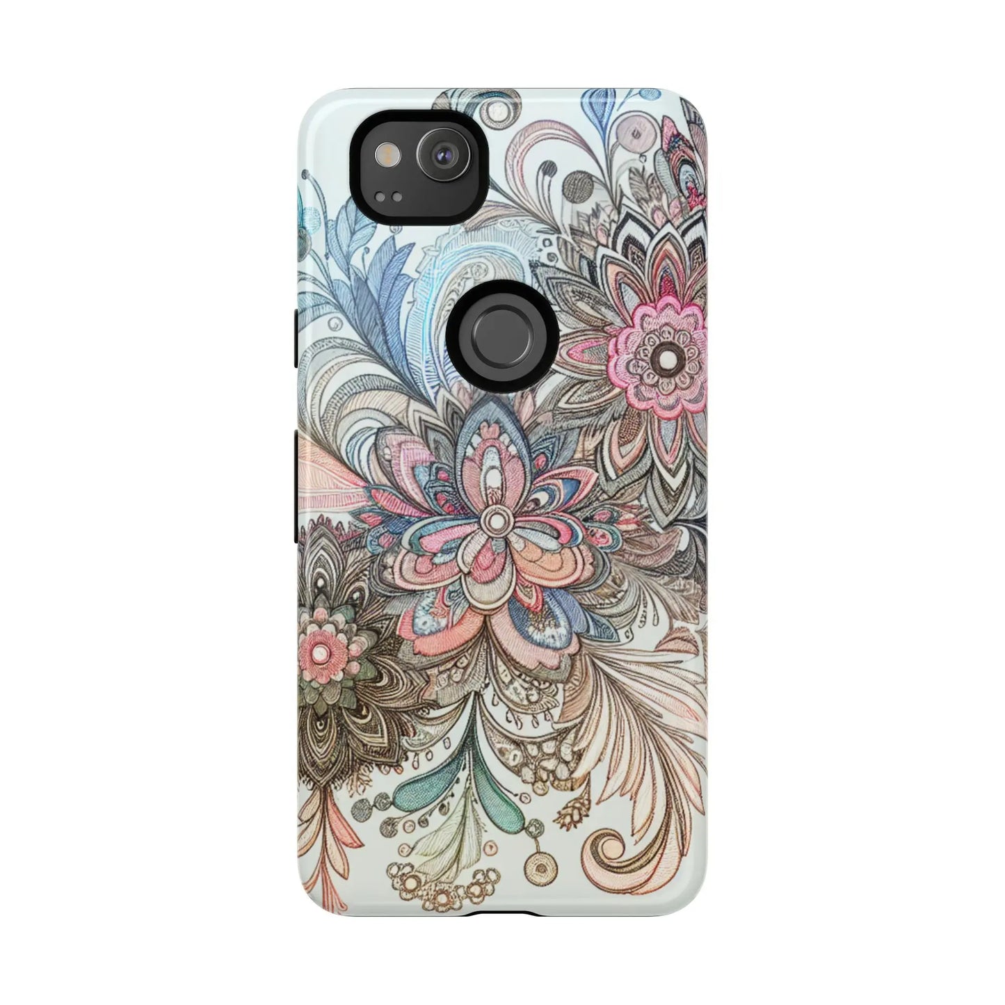 Floral Phone Case, Tough Cases, Protective mobile cover for flower lovers, Gift for her, Stylish phone accessory, Unique floral [...] Printify