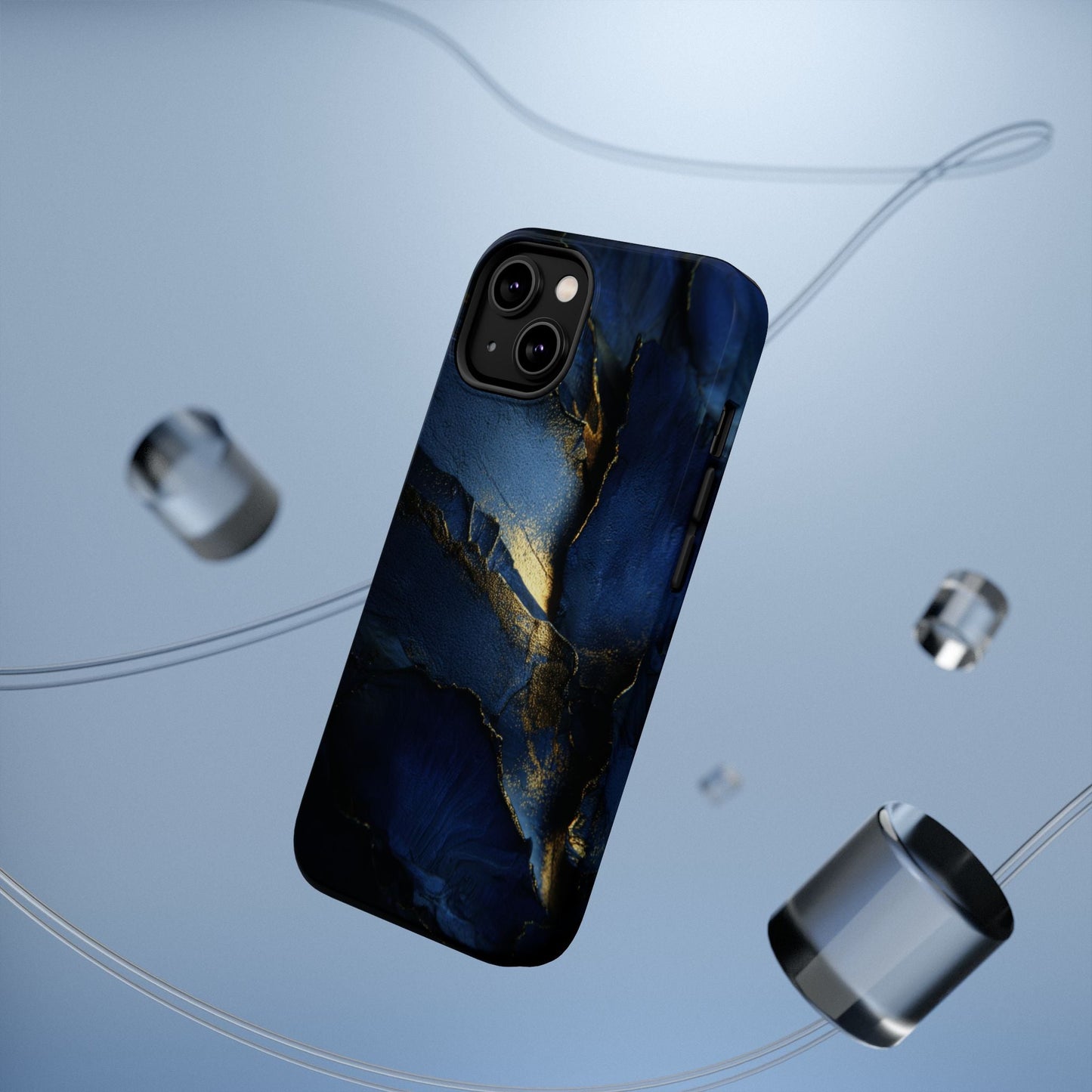 Phone Case - Blue and Gold 8k HD Design - Magnetic Tough Cases Printify