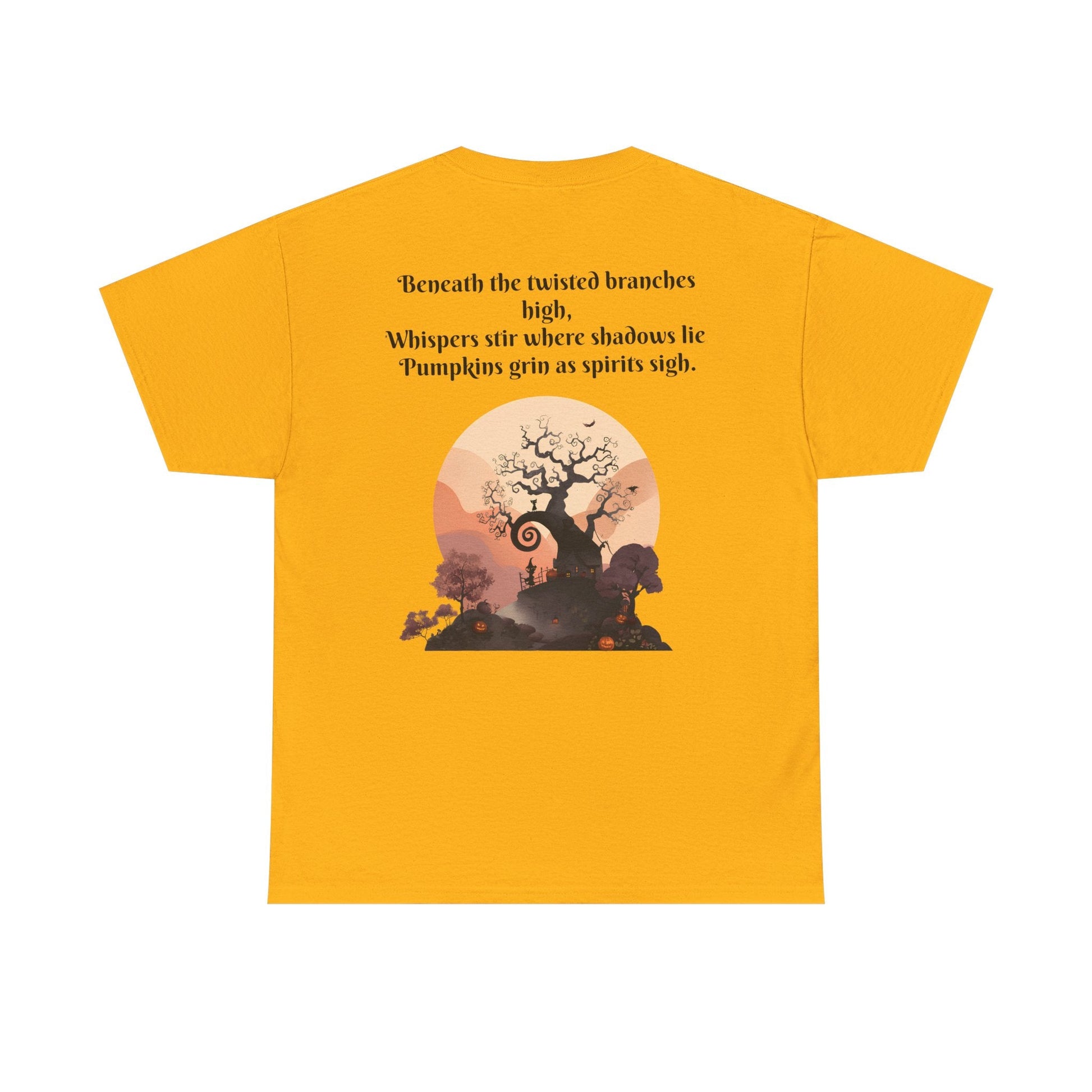 Spooky Sunset Tee, Halloween Shirt, Fall Apparel, Unisex Graphic Tee, Autumn Vibes, Cozy Casual Wear Printify