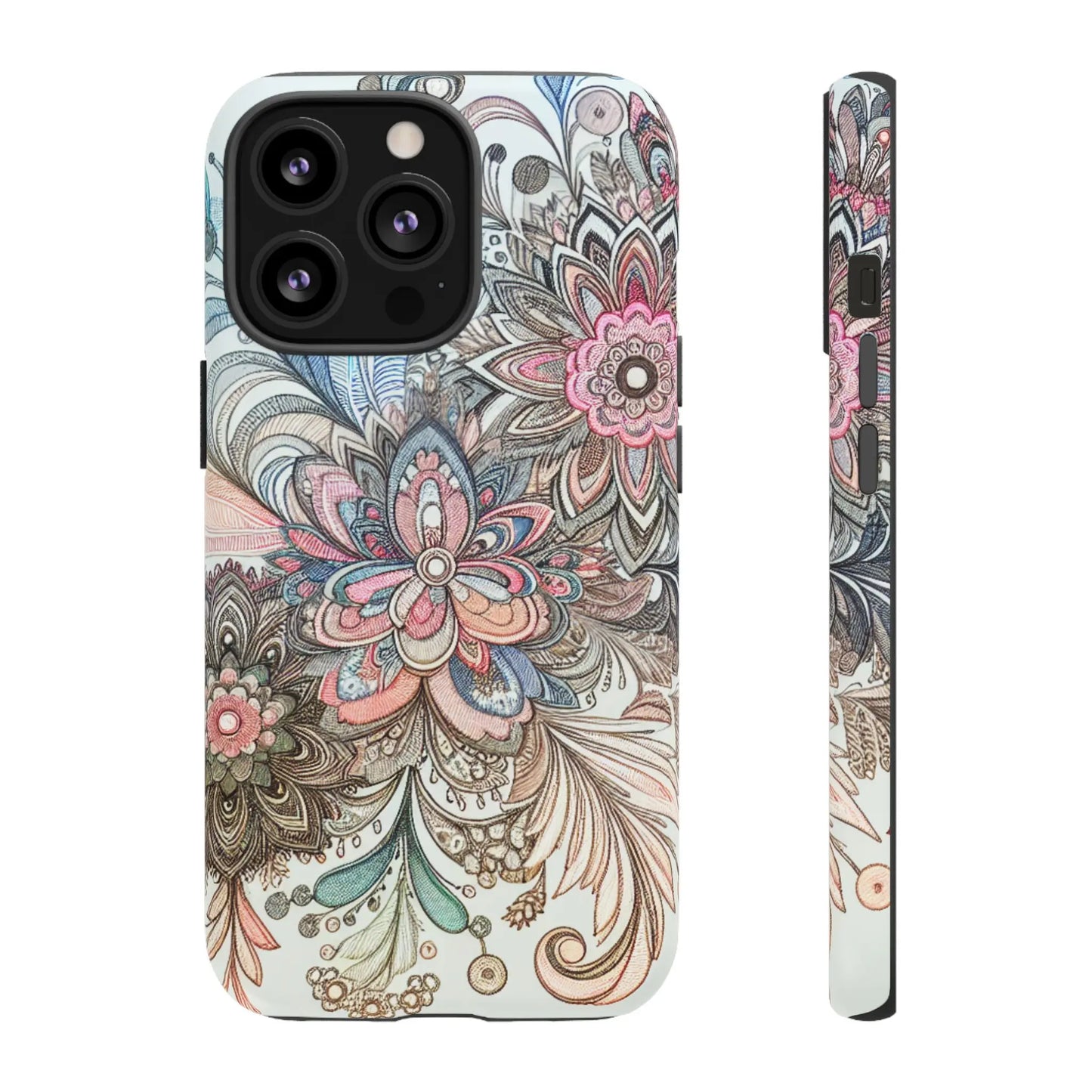 Floral Phone Case, Tough Cases, Protective mobile cover for flower lovers, Gift for her, Stylish phone accessory, Unique floral [...] Printify