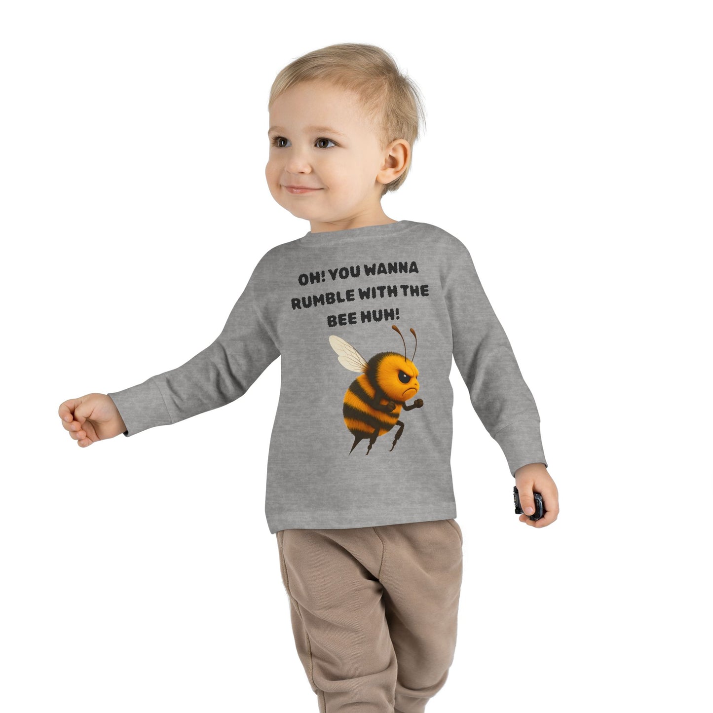 Funny Bee Rumble Youth Long Sleeve Tee