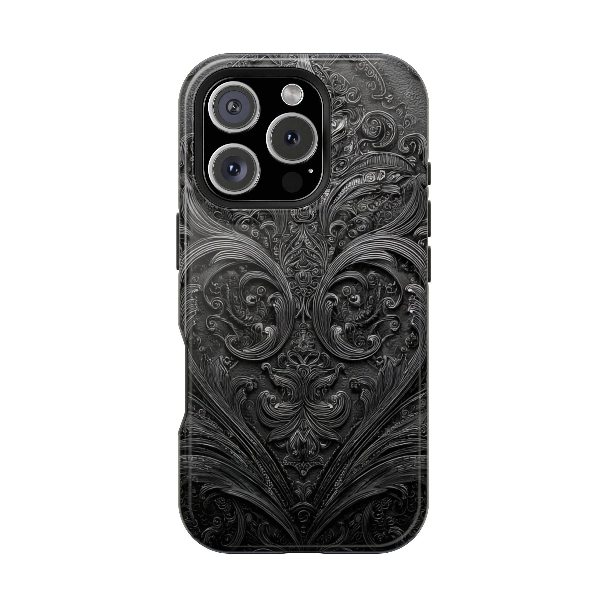 Phone Cases - Elegant Vintage Black Lace Design Printify