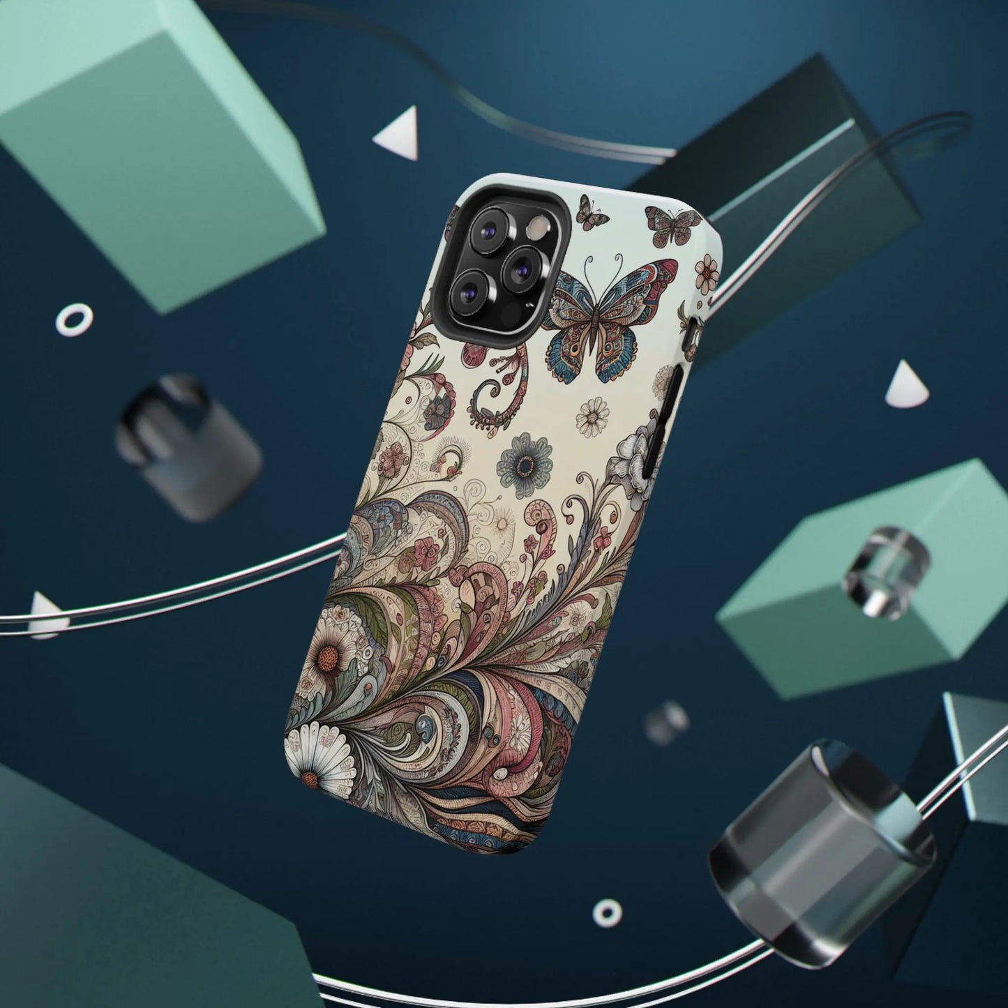 Phone Cases Whimsical Butterflies and Sunflowers Design Printify