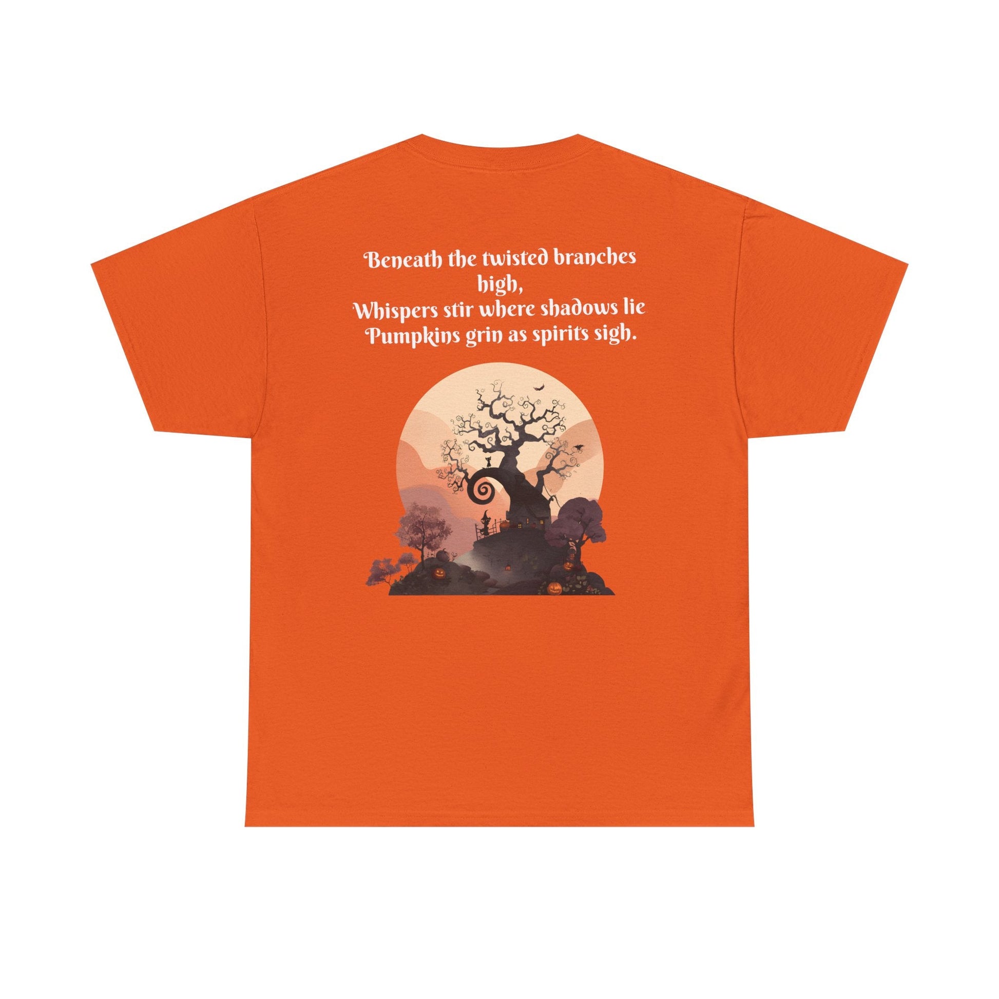 Spooky Sunset Tee, Halloween Shirt, Fall Apparel, Unisex Graphic Tee, Autumn Vibes, Cozy Casual Wear Printify