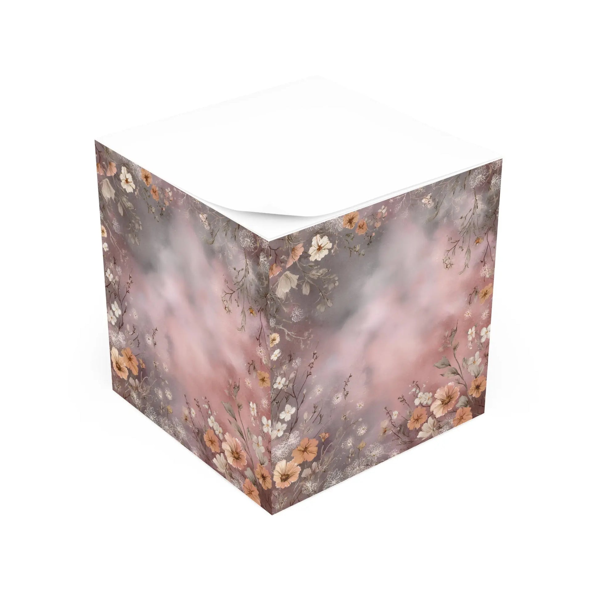 Chic Floral Note Cube, Decorative Sticky Notes Printify