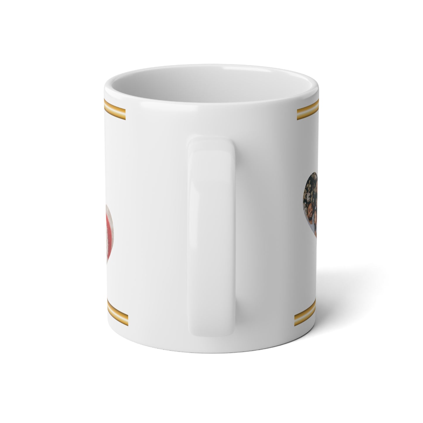 Custom Family Name Christmas Mug – Personalized Holiday Photo Cup with Name & Year, 20oz Jumbo White Ceramic Coffee Mug