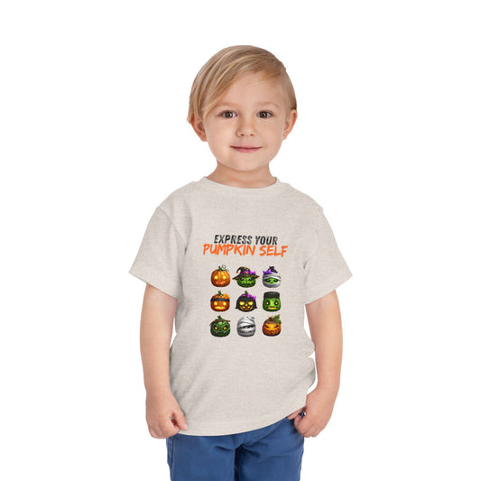 Toddler Halloween Pumpkin Tee, Kids Halloween T-Shirt, Cute Pumpkin Shirt, Toddler Pumpkin Self Tee, Trick or Treat Outfit, Fall [...] - A Lid for Every Pot ~ Everyday Designz ~