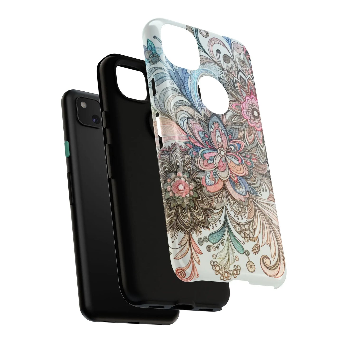 Floral Phone Case, Tough Cases, Protective mobile cover for flower lovers, Gift for her, Stylish phone accessory, Unique floral [...] Printify