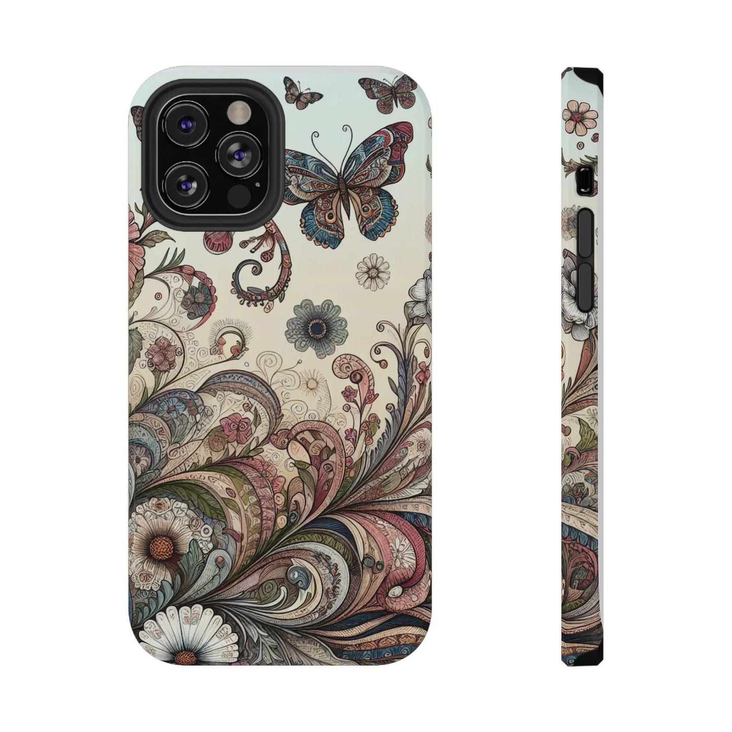 Phone Cases Whimsical Butterflies and Sunflowers Design Printify