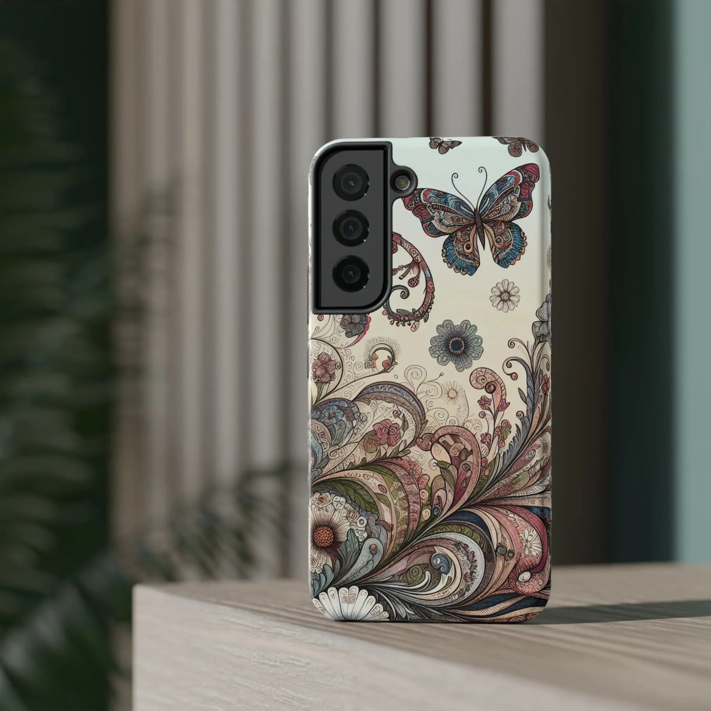 Phone Cases Whimsical Butterflies and Sunflowers Design Printify