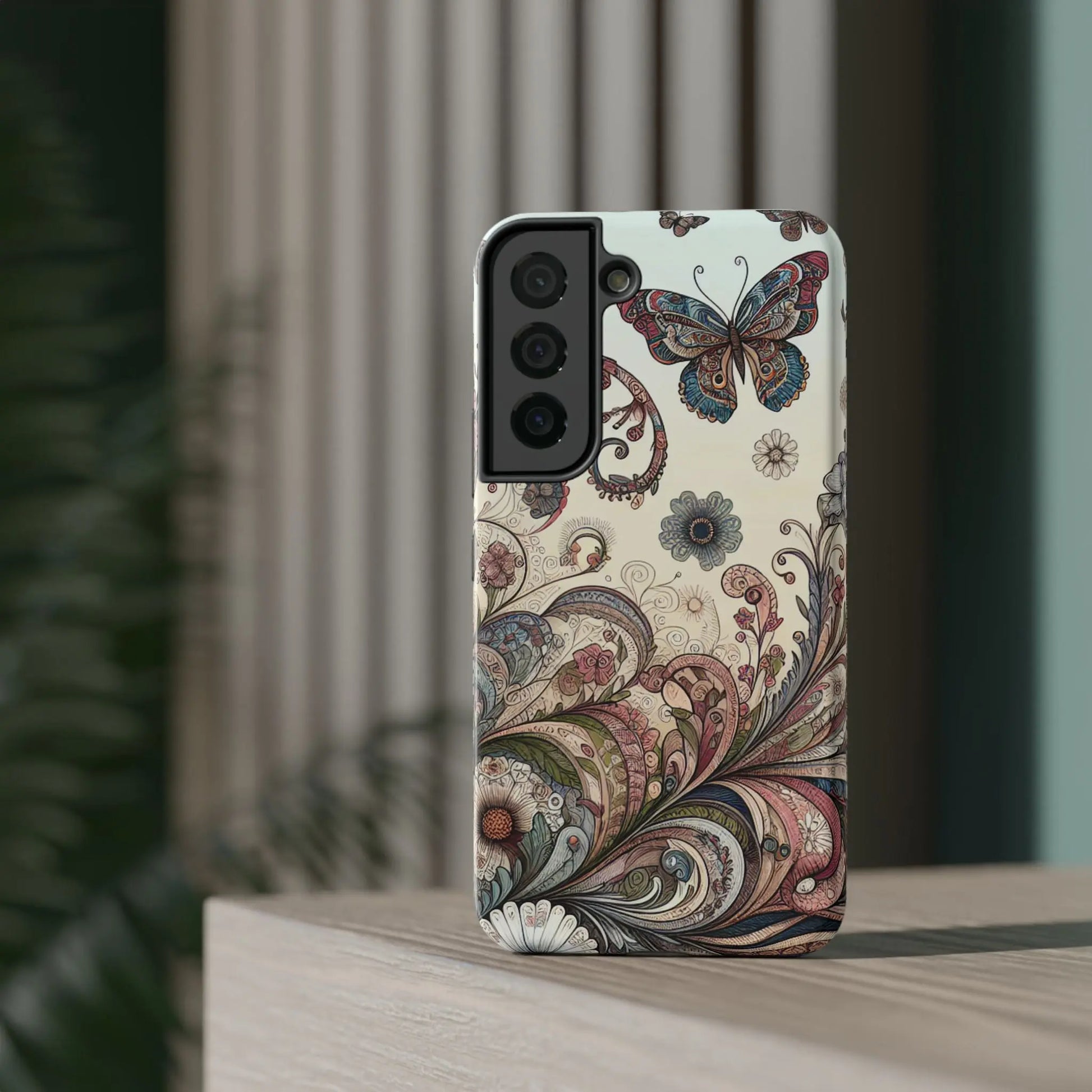 Phone Cases Whimsical Butterflies and Sunflowers Design Printify