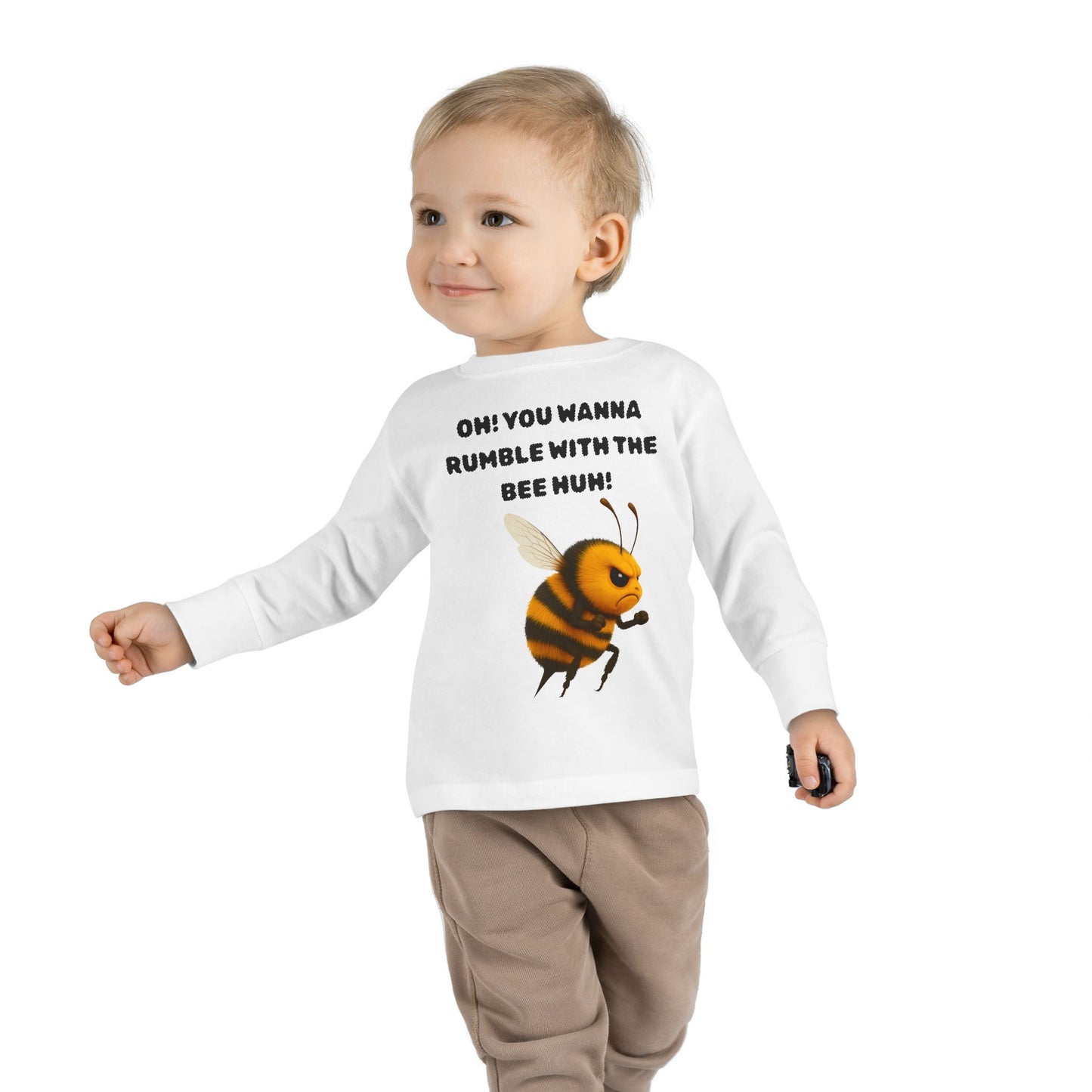 Funny Bee Rumble Youth Long Sleeve Tee