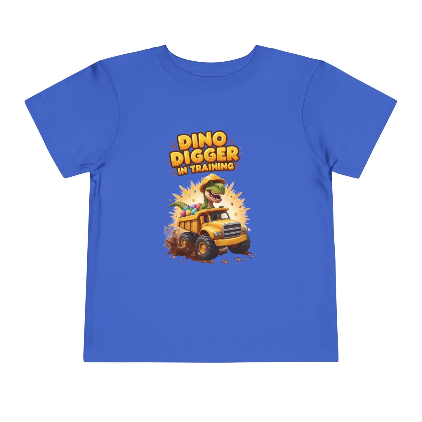 Dino Digger Toddler Tee - Fun Dino Excavator T-Shirt, Kids Gift, Birthday Outfit, Playwear, Cute Dinosaur Apparel