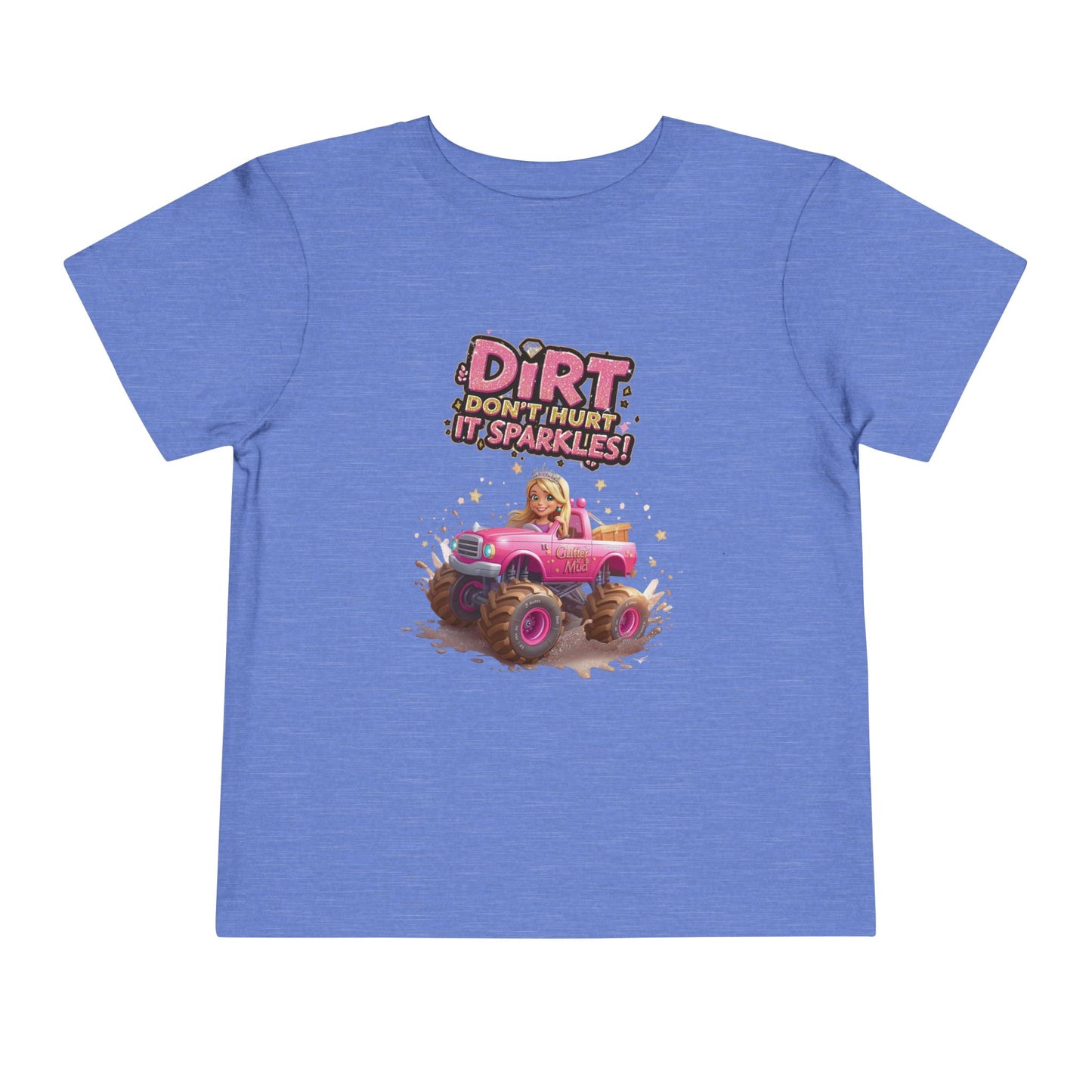 Toddler Tee, Princess in a Pink Monster Truck Dirt Don't Hurt It Sparkles Shirt, Kids Birthday Gift, Cute Girl's Top, Baby Shower Present,