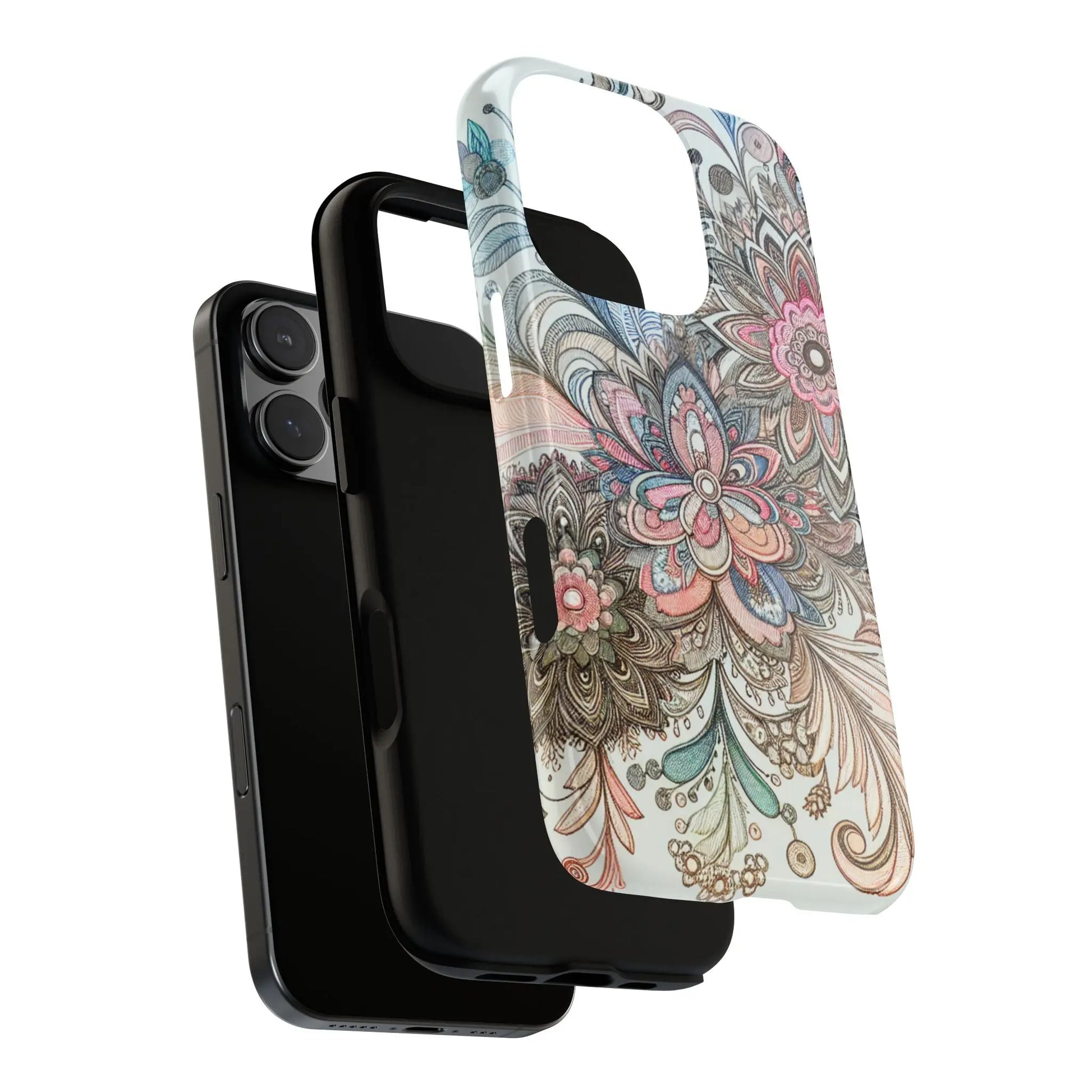Floral Phone Case, Tough Cases, Protective mobile cover for flower lovers, Gift for her, Stylish phone accessory, Unique floral [...] Printify