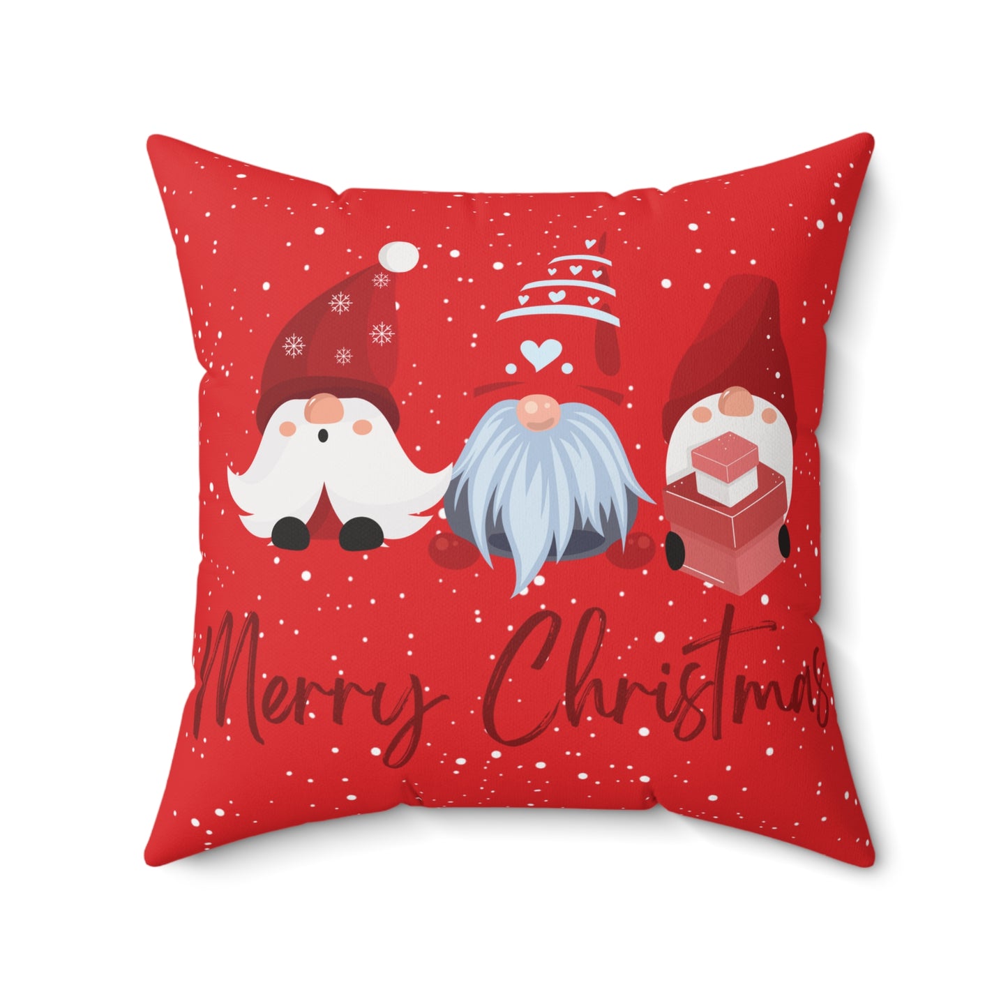 Christmas Gnome Pillow, Holiday Decor, Cozy Home Accent, Gift for Friends, Seasonal Cushion